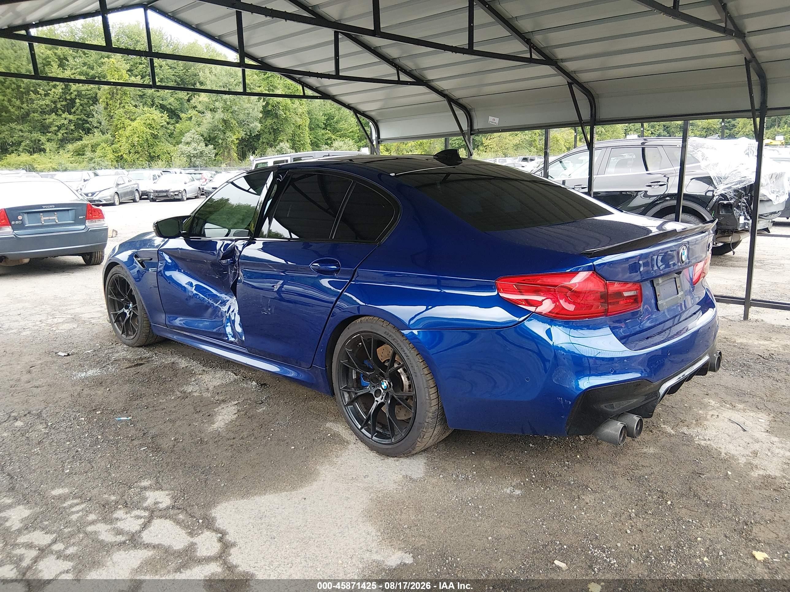 2019 BMW M5 VIN WBSJF0C53KB285741 IAAI salvage auction — Side, Salvage (Connecticut), sold $25,000 on 2026-08-21 (photo 3)