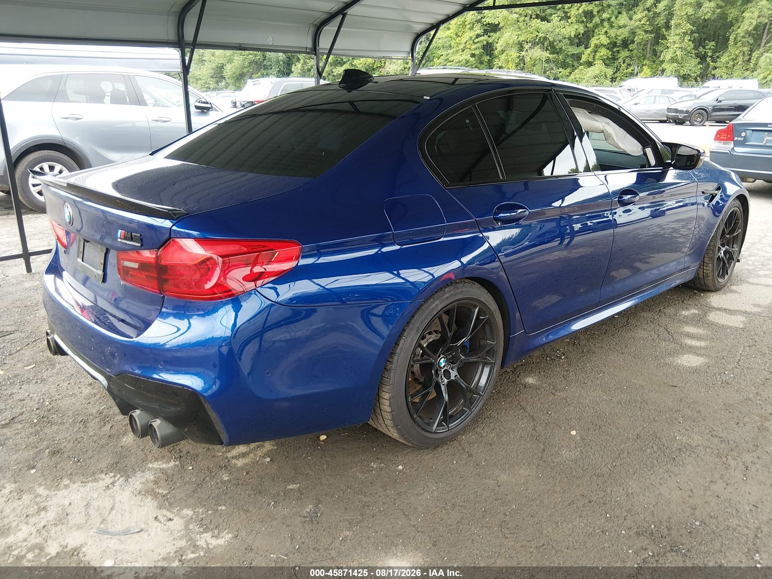 2019 BMW M5 VIN WBSJF0C53KB285741 IAAI salvage auction — Side, Salvage (Connecticut), sold $25,000 on 2026-08-21 (photo 4)