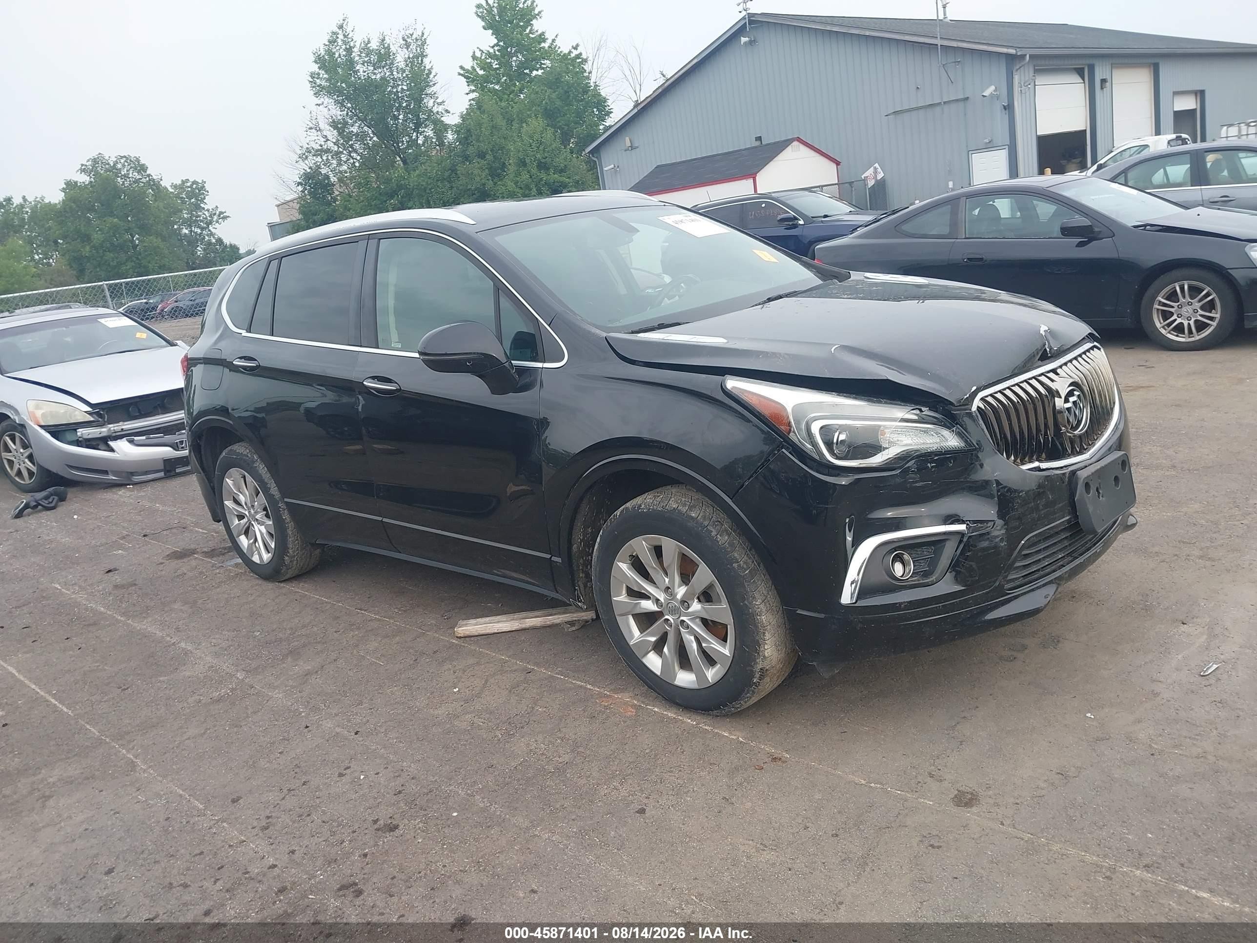 2017 Buick Envision VIN LRBFXDSAXHD085256 IAAI salvage auction — Front & Rear, Salvage (Ohio), sold $1,200 on 2026-09-28 (photo 1)