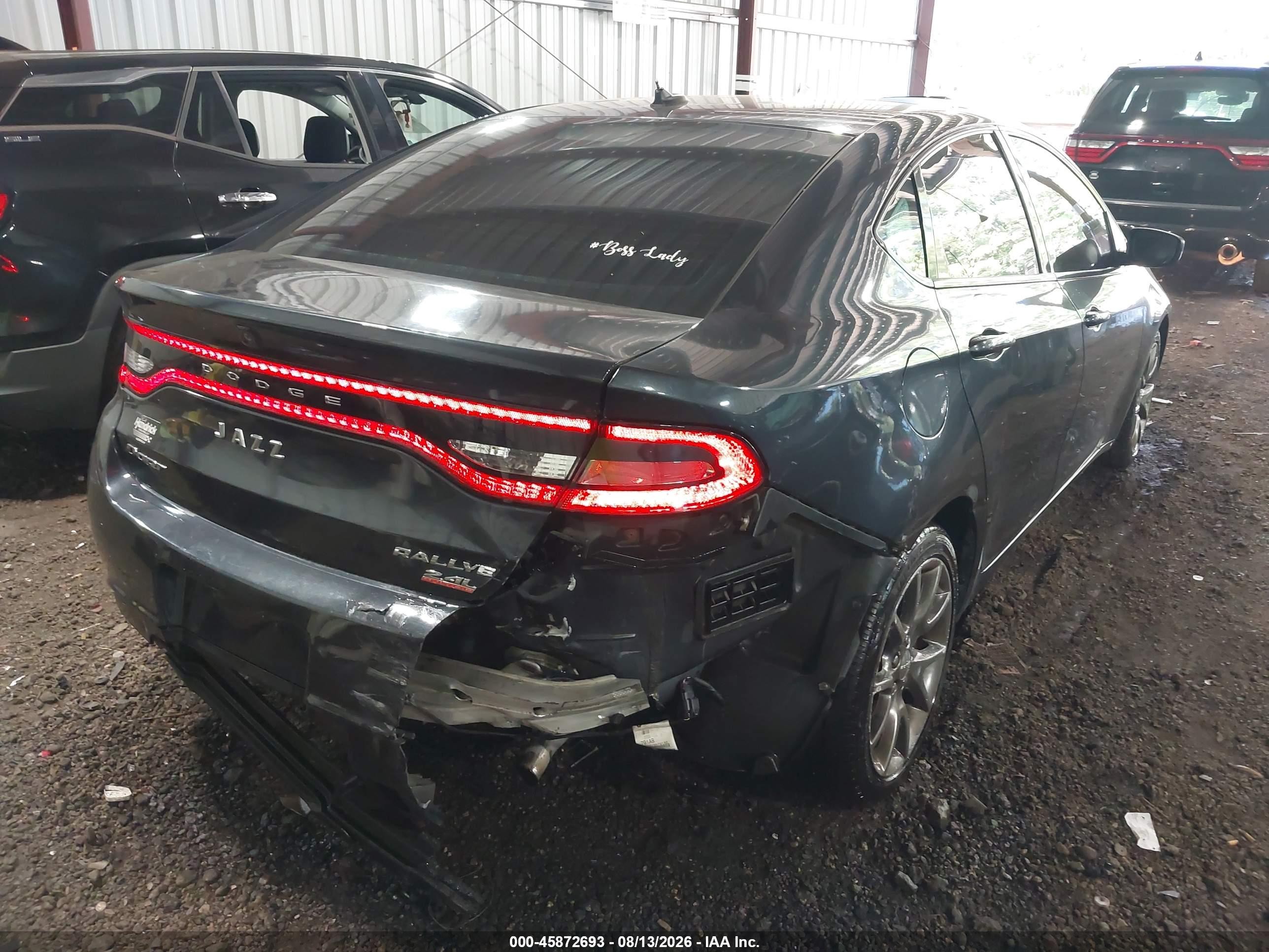 2014 Dodge Dart VIN 1C3CDFBB0ED721409 IAAI salvage auction — Rear End, Salvage (Virginia), sold $475 on 2026-09-03 (photo 4)
