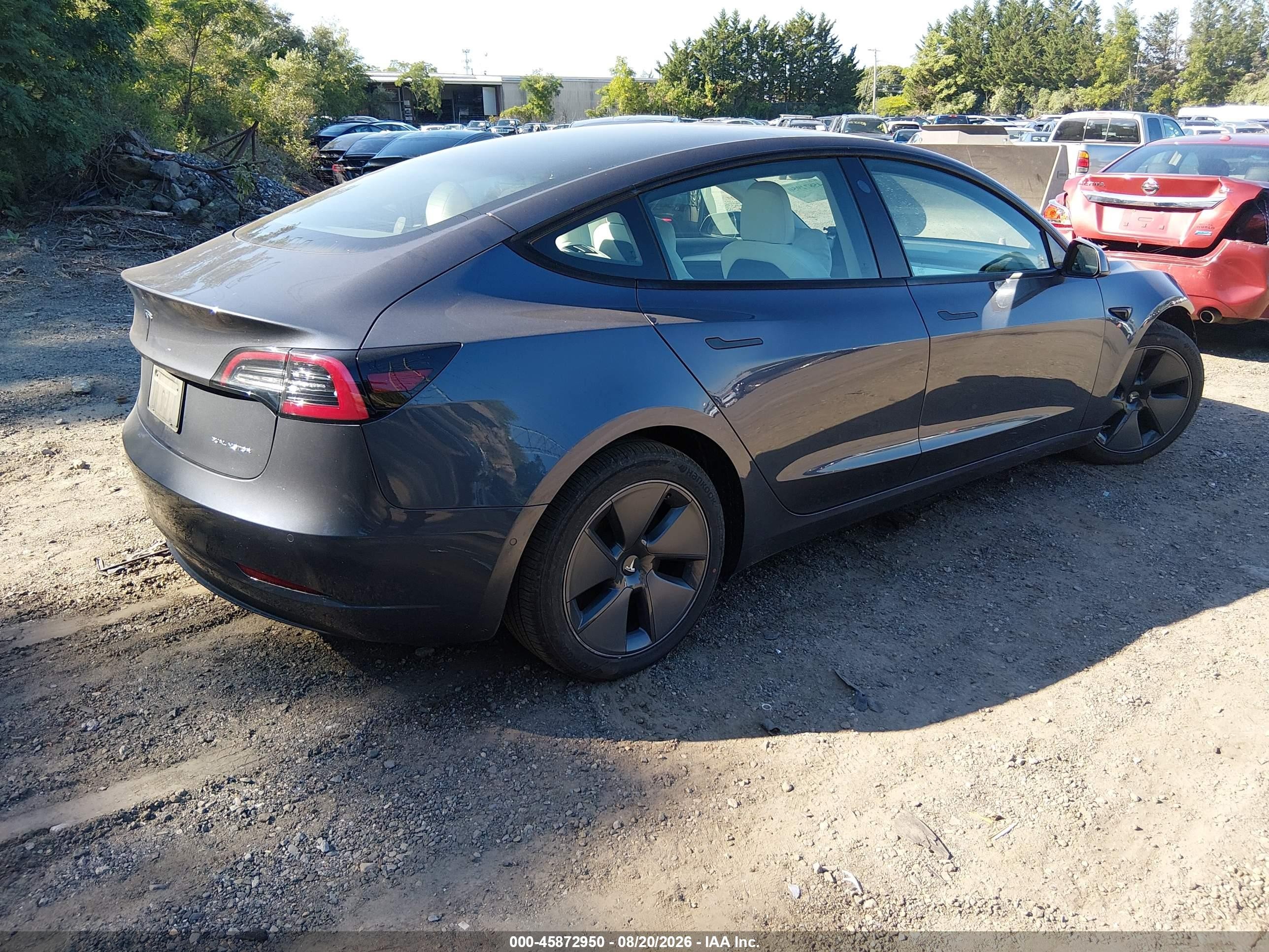 2022 Tesla Model 3 VIN 5YJ3E1EB6NF271216 IAAI salvage auction — Front End, Salvage (Idaho), sold $8,800 on 2026-10-05 (photo 4)
