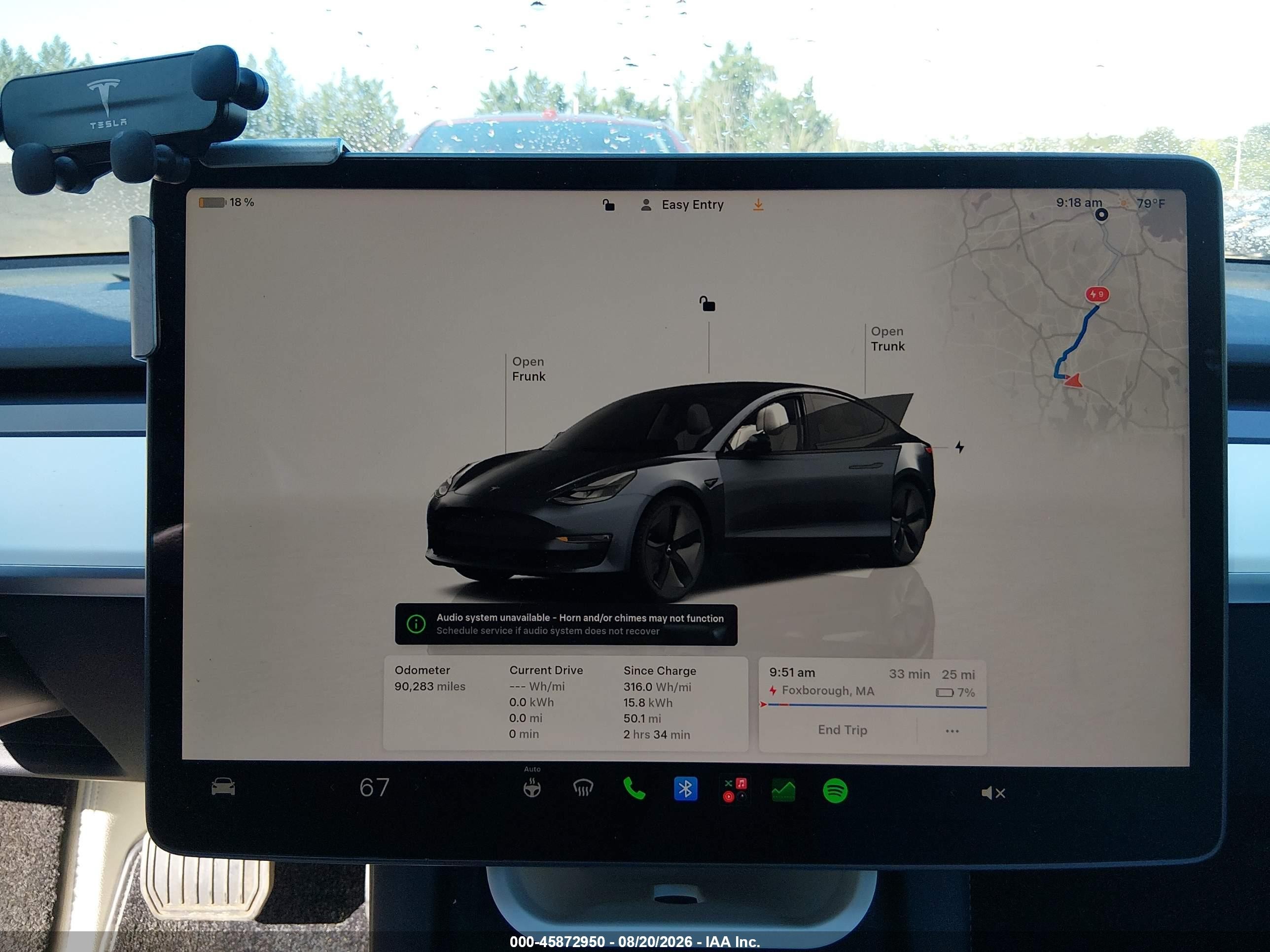 2022 Tesla Model 3 VIN 5YJ3E1EB6NF271216 IAAI salvage auction — Front End, Salvage (Idaho), sold $8,800 on 2026-10-05 (photo 7)