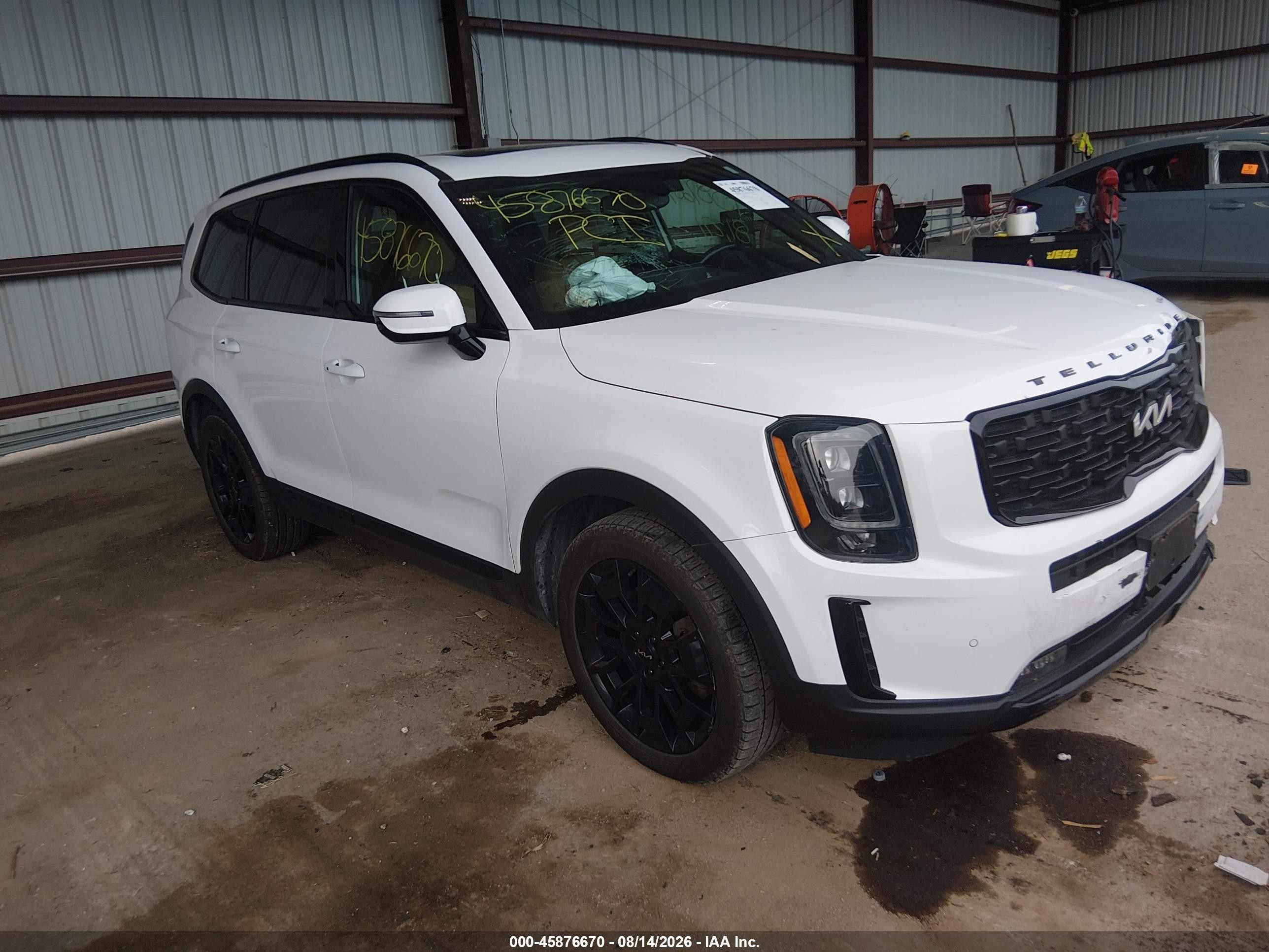 2022 Kia Telluride VIN 5XYP5DHC1NG212347 — IAAI salvage auction photo