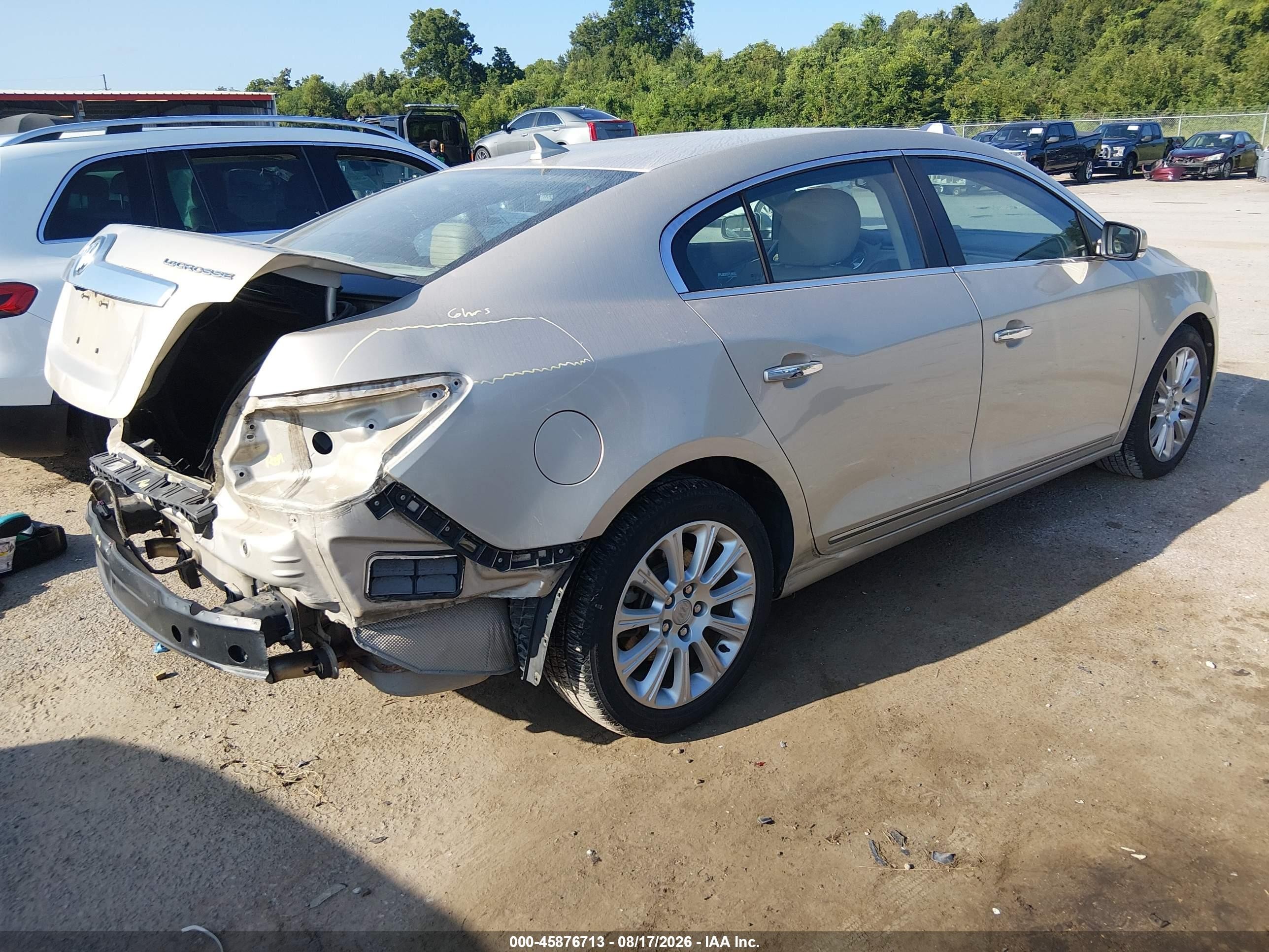 2013 Buick LaCrosse VIN 1G4GC5E31DF237827 IAAI salvage auction — Rear End, Salvage (Louisiana), sold $1,050 on 2026-09-23 (photo 4)