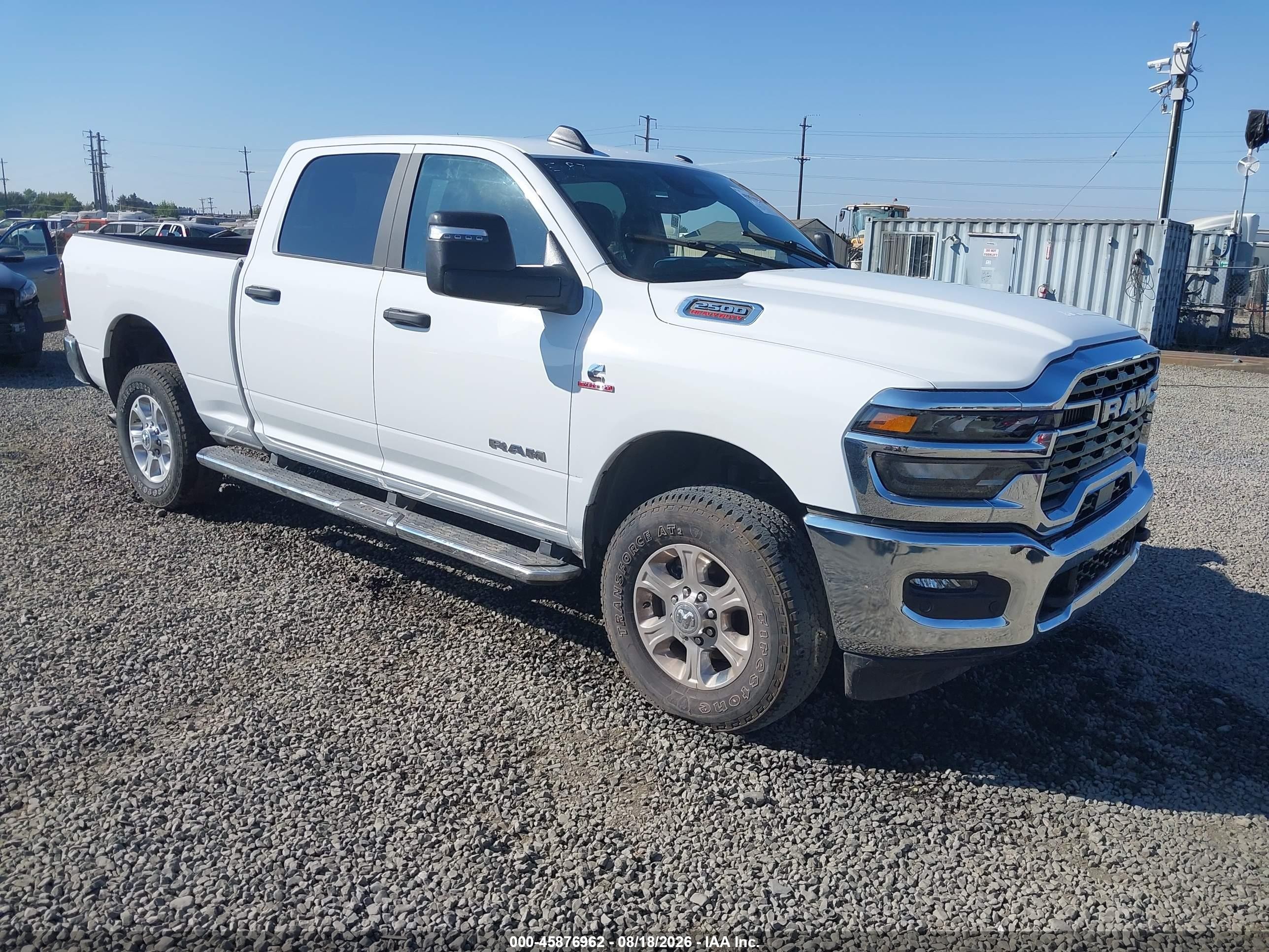 2026 Ram 2500 VIN 3C6UR5DL4TG274043 IAAI salvage auction — Rear End, Enterprise Vehicles Salvage Only (Florida), sold $27,250 on 2026-08-21 (photo 1)