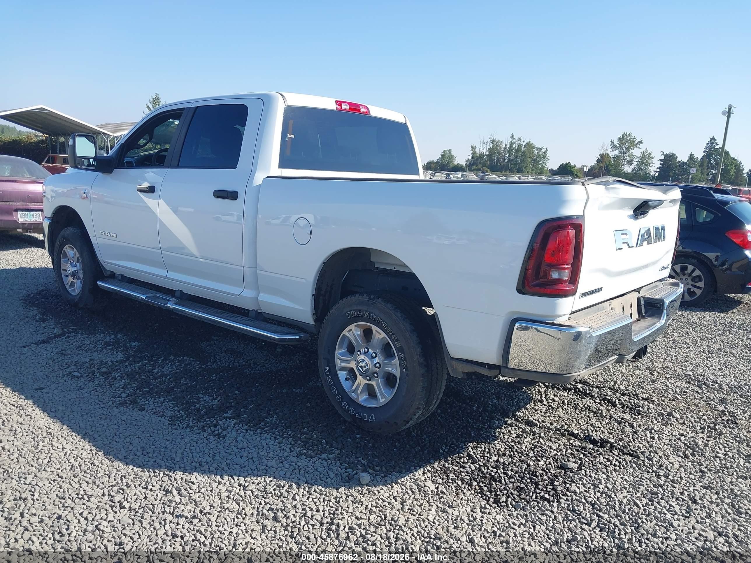 2026 Ram 2500 VIN 3C6UR5DL4TG274043 IAAI salvage auction — Rear End, Enterprise Vehicles Salvage Only (Florida), sold $27,250 on 2026-08-21 (photo 3)