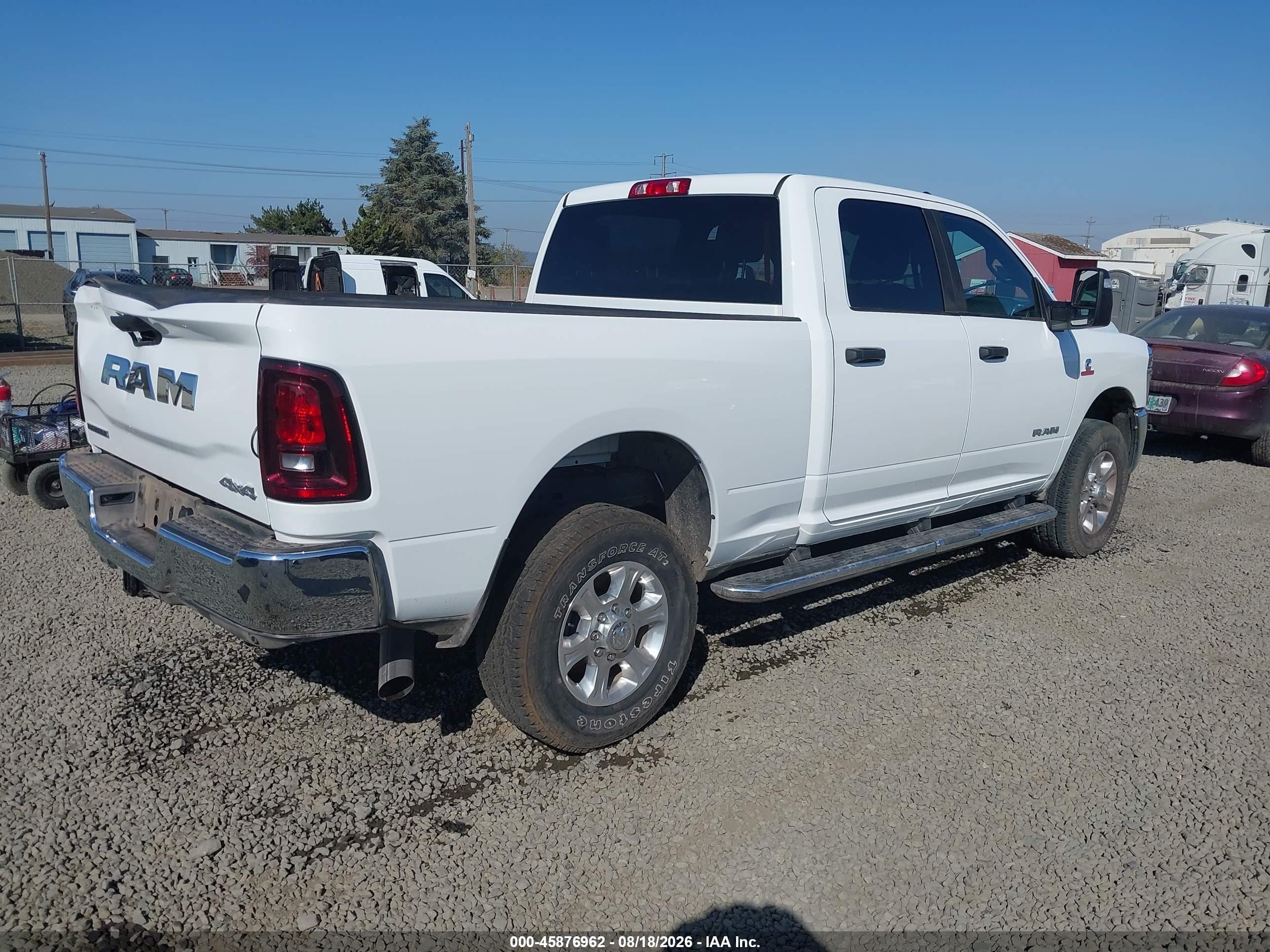 2026 Ram 2500 VIN 3C6UR5DL4TG274043 IAAI salvage auction — Rear End, Enterprise Vehicles Salvage Only (Florida), sold $27,250 on 2026-08-21 (photo 4)