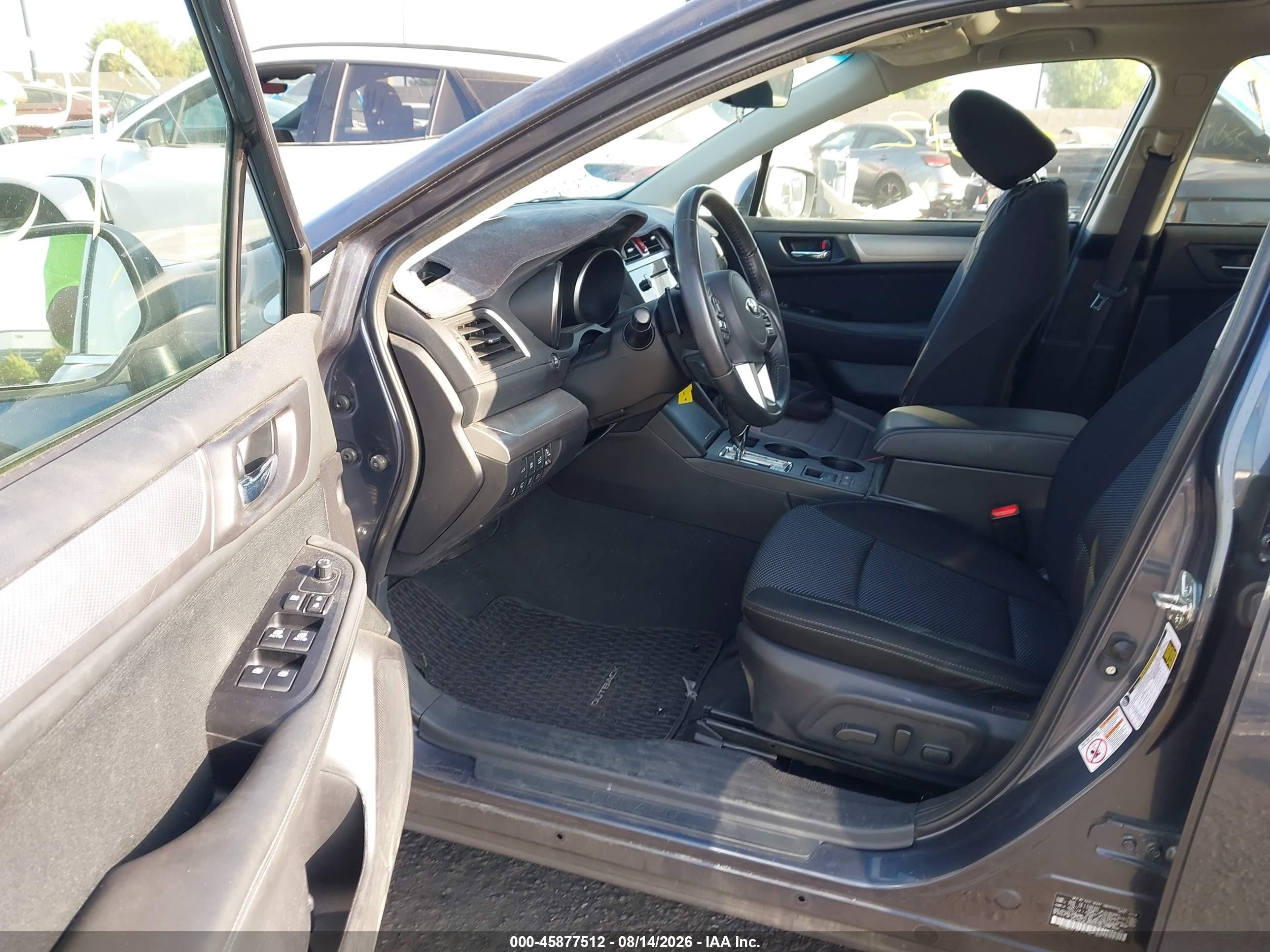 2017 Subaru Outback VIN 4S4BSAHC9H3310872 IAAI salvage auction — Front & Rear, Salvage Certificate (California), sold $3,000 on 2026-09-14 (photo 5)