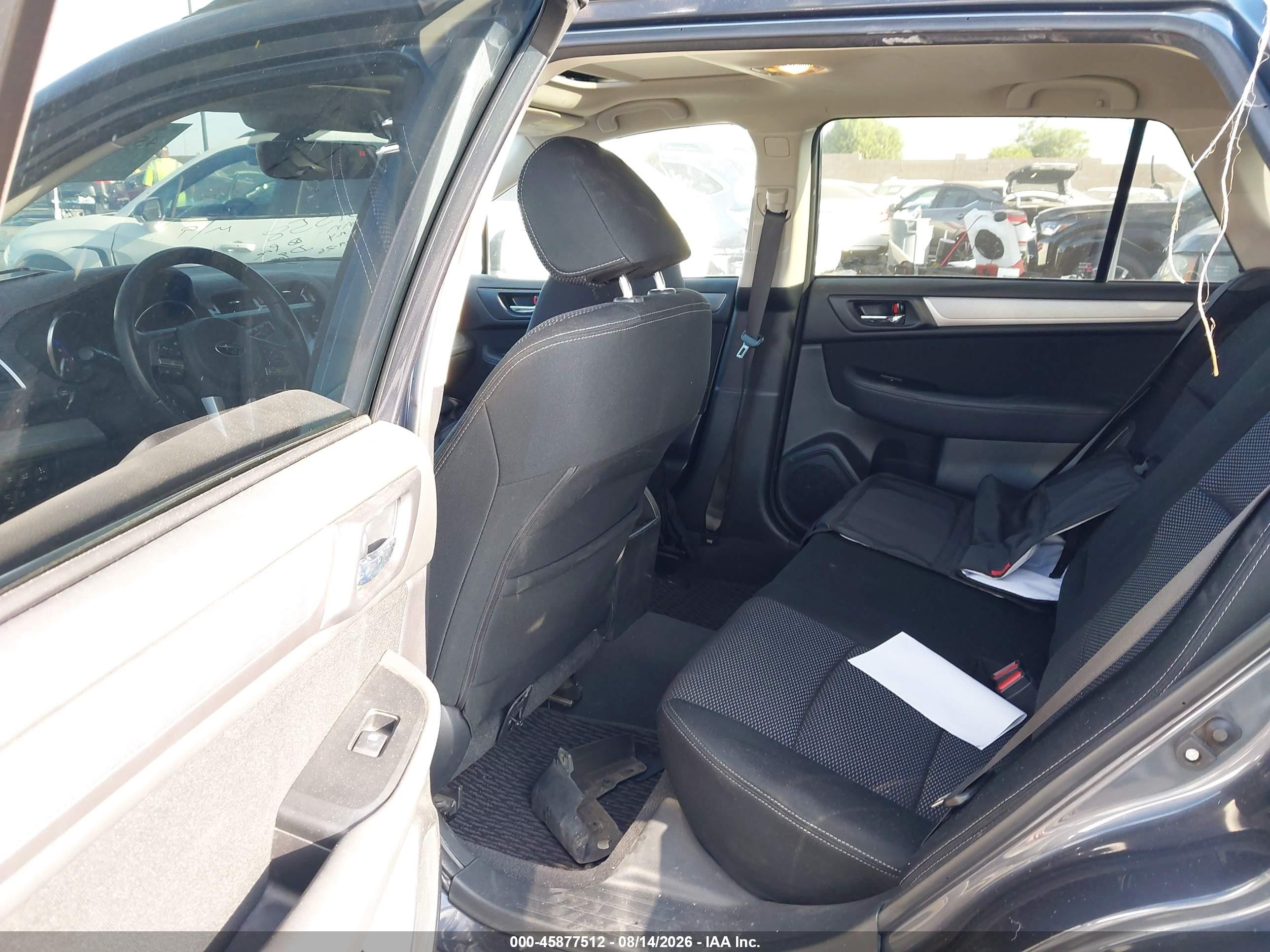 2017 Subaru Outback VIN 4S4BSAHC9H3310872 IAAI salvage auction — Front & Rear, Salvage Certificate (California), sold $3,000 on 2026-09-14 (photo 8)