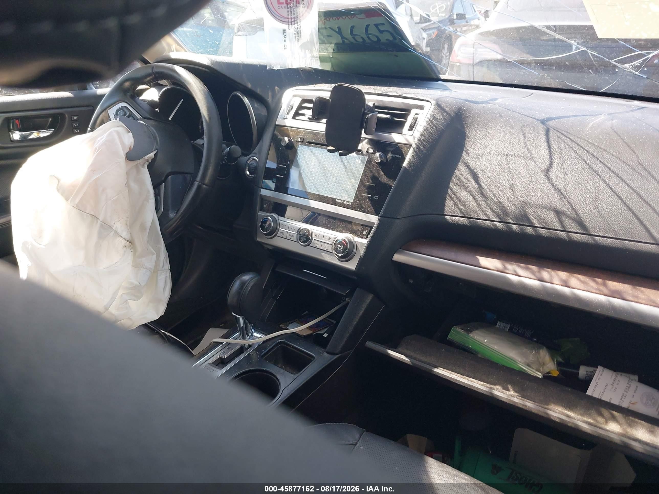 2016 Subaru Outback VIN 4S4BSANC7G3306791 IAAI salvage auction — Front End, Salvage Certificate (California), sold $600 on 2026-09-13 (photo 5)