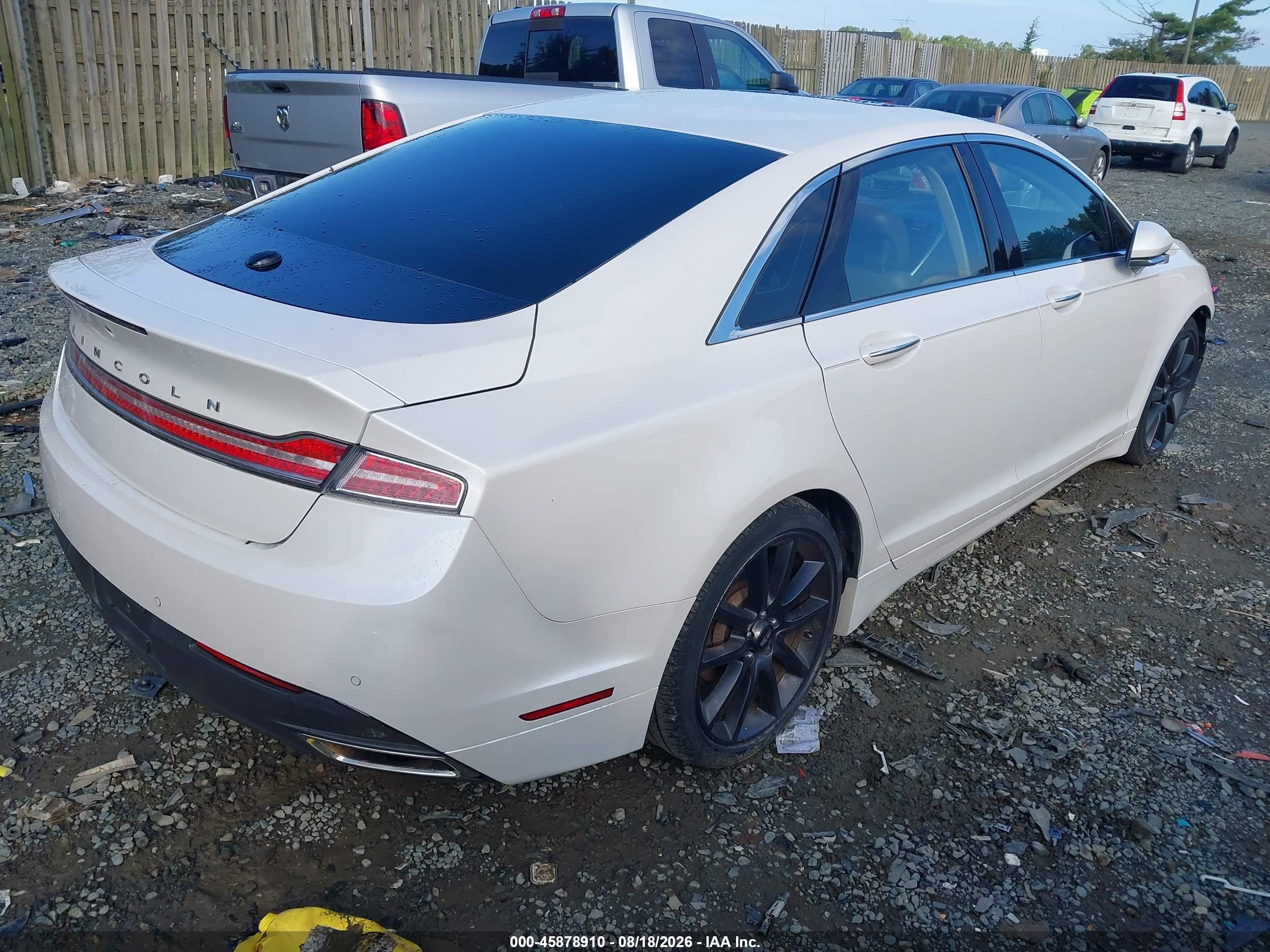 2016 Lincoln MKZ VIN 3LN6L2LU4GR627219 IAAI salvage auction — Front End, Salvage (Arizona), sold $1,250 on 2026-09-13 (photo 4)
