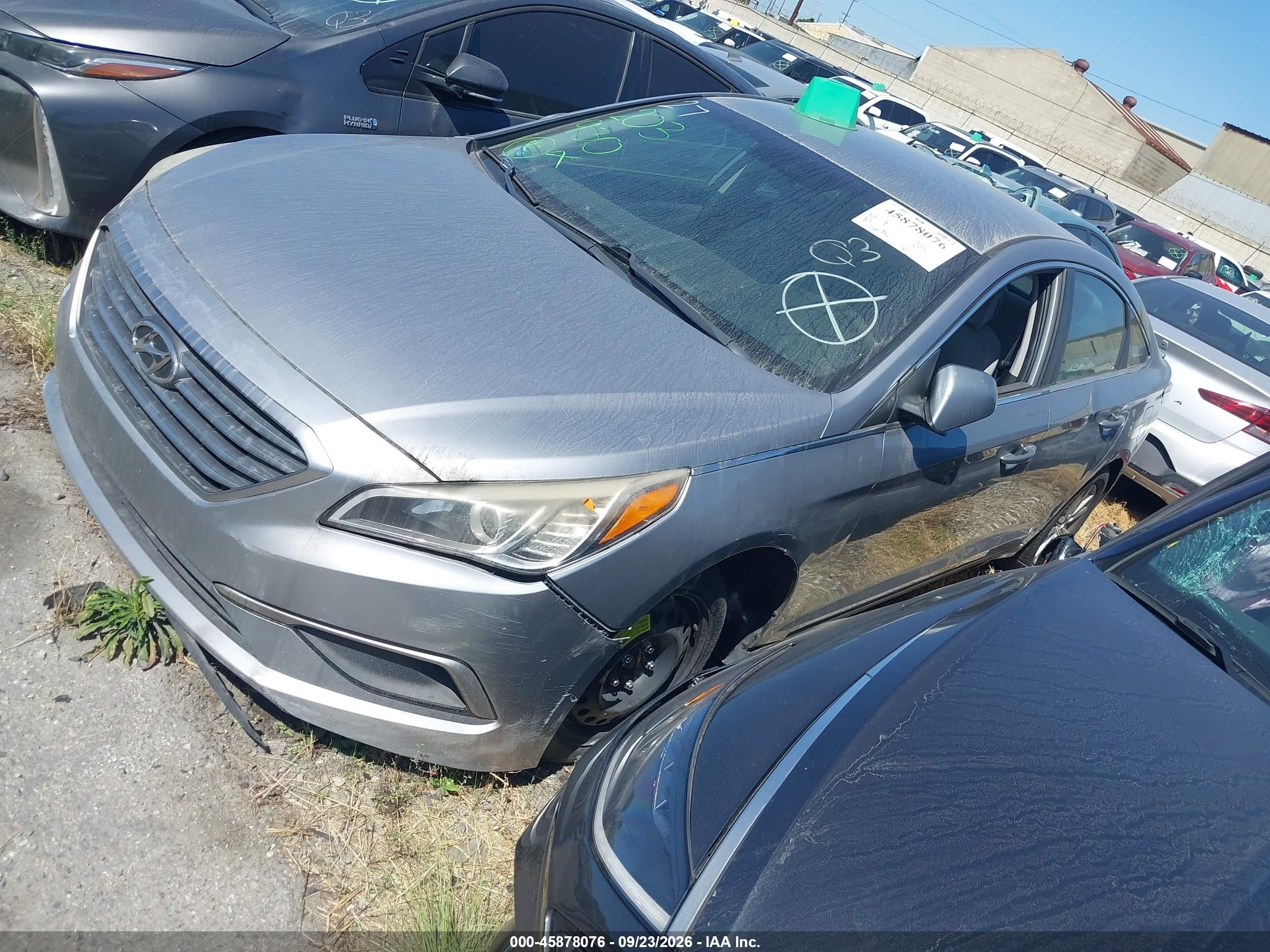 2017 Hyundai Sonata VIN 5NPE24AF9HH559295 IAAI salvage auction — Vandalized, Salvage Certificate (California), sold $700 on 2026-09-25 (photo 2)