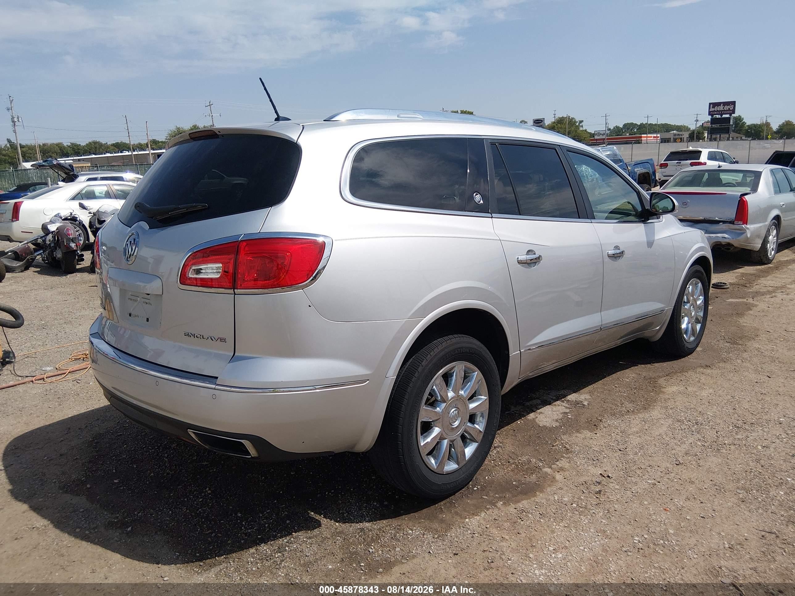 2014 Buick Enclave VIN 5GAKRCKD4EJ105014 IAAI salvage auction — Unknown, Salvage (Kansas), sold $1,050 on 2026-09-07 (photo 4)