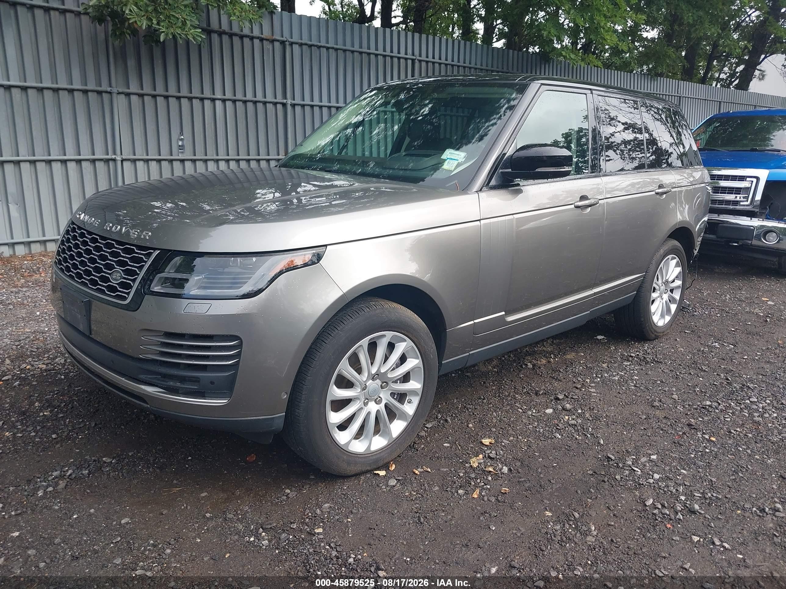2019 Land rover RANGE ROVER VIN SALGS2SV6KA543727 IAAI salvage auction — Front & Rear, Mv-907A (New York), sold $12,600 on 2026-09-12 (photo 2)