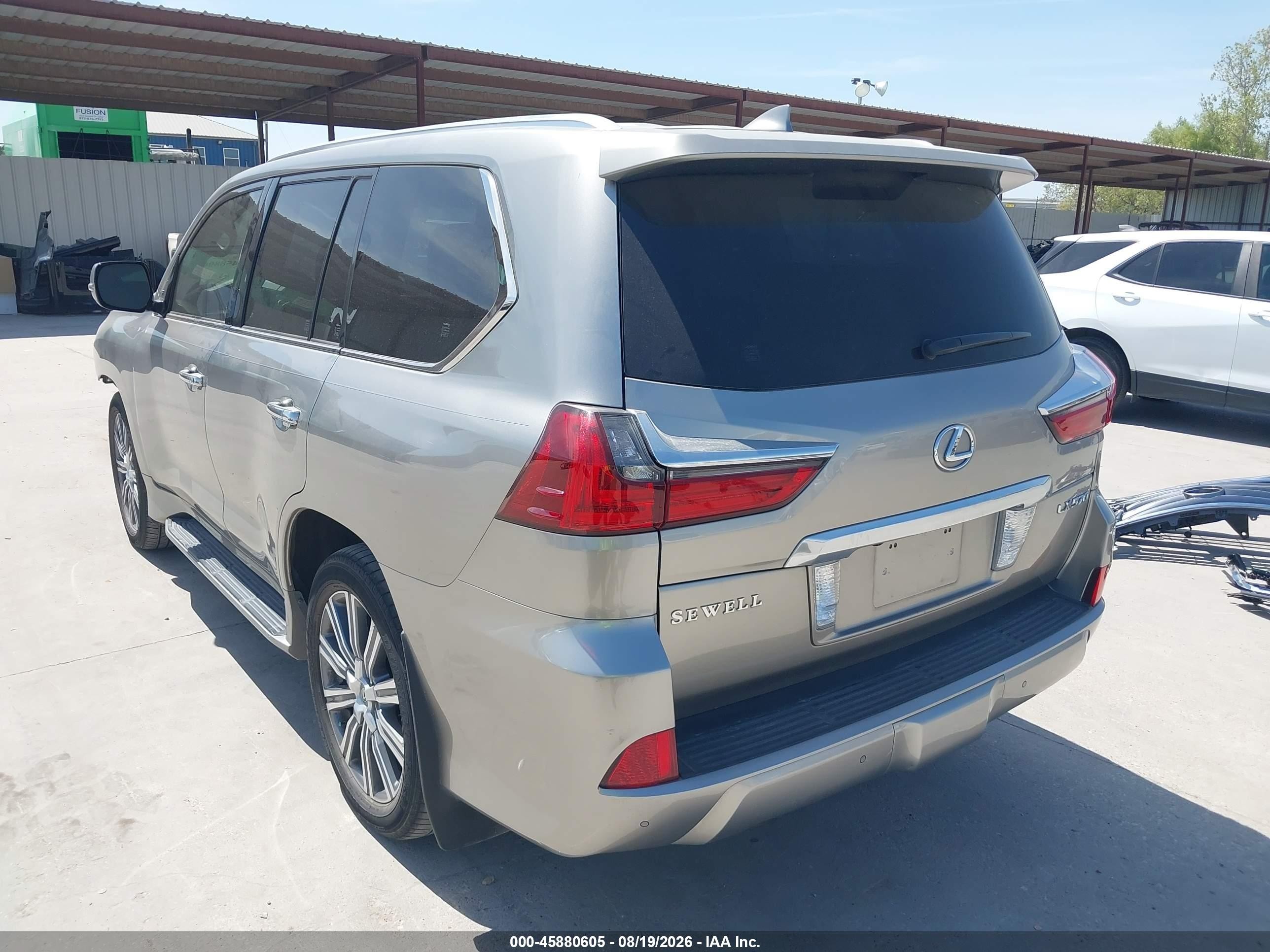 2016 Lexus LX 570 VIN JTJHY7AX7G4201622 IAAI salvage auction — Front End, Salvage (Texas), sold $31,375 on 2026-09-09 (photo 3)