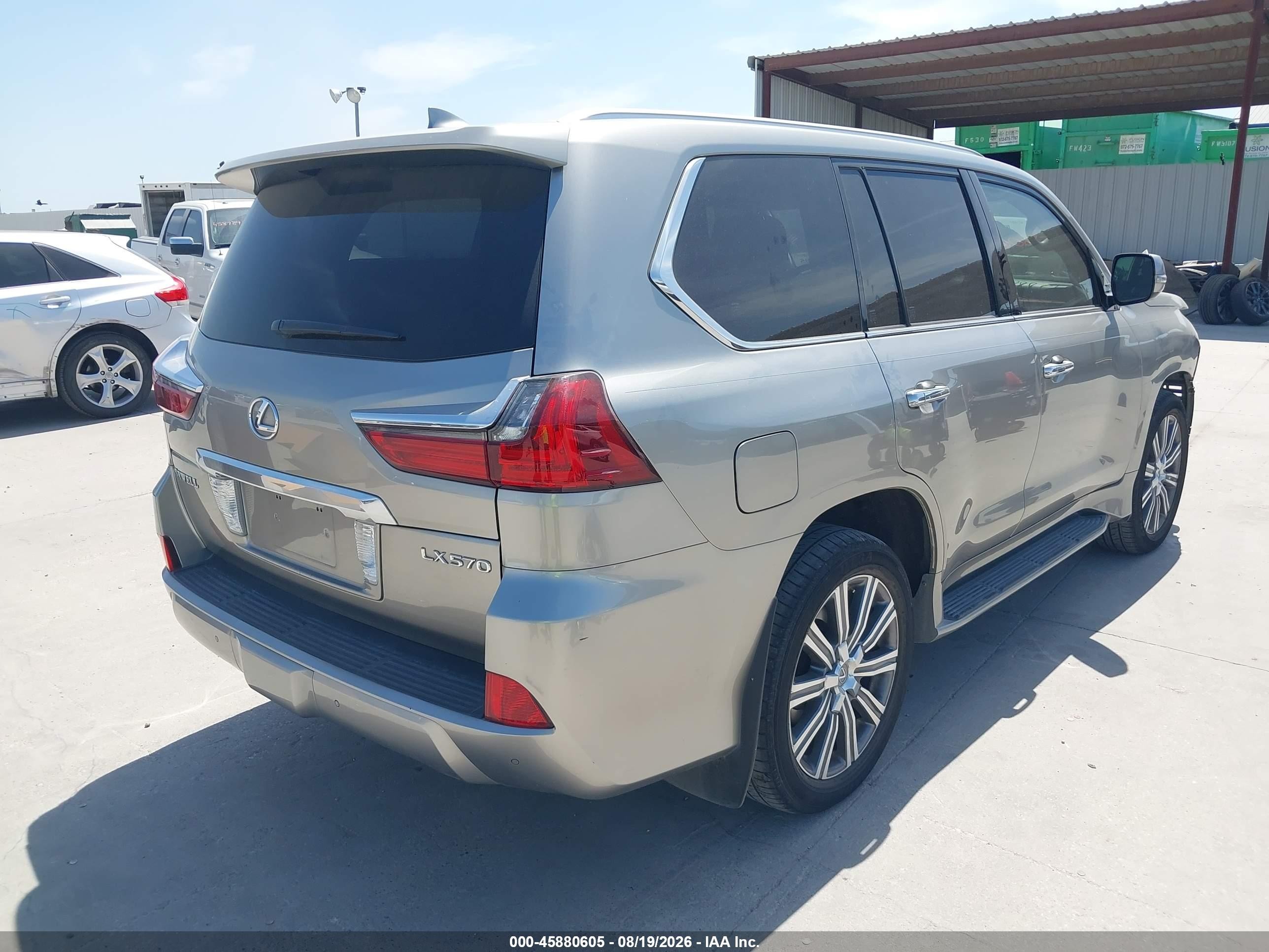 2016 Lexus LX 570 VIN JTJHY7AX7G4201622 IAAI salvage auction — Front End, Salvage (Texas), sold $31,375 on 2026-09-09 (photo 4)