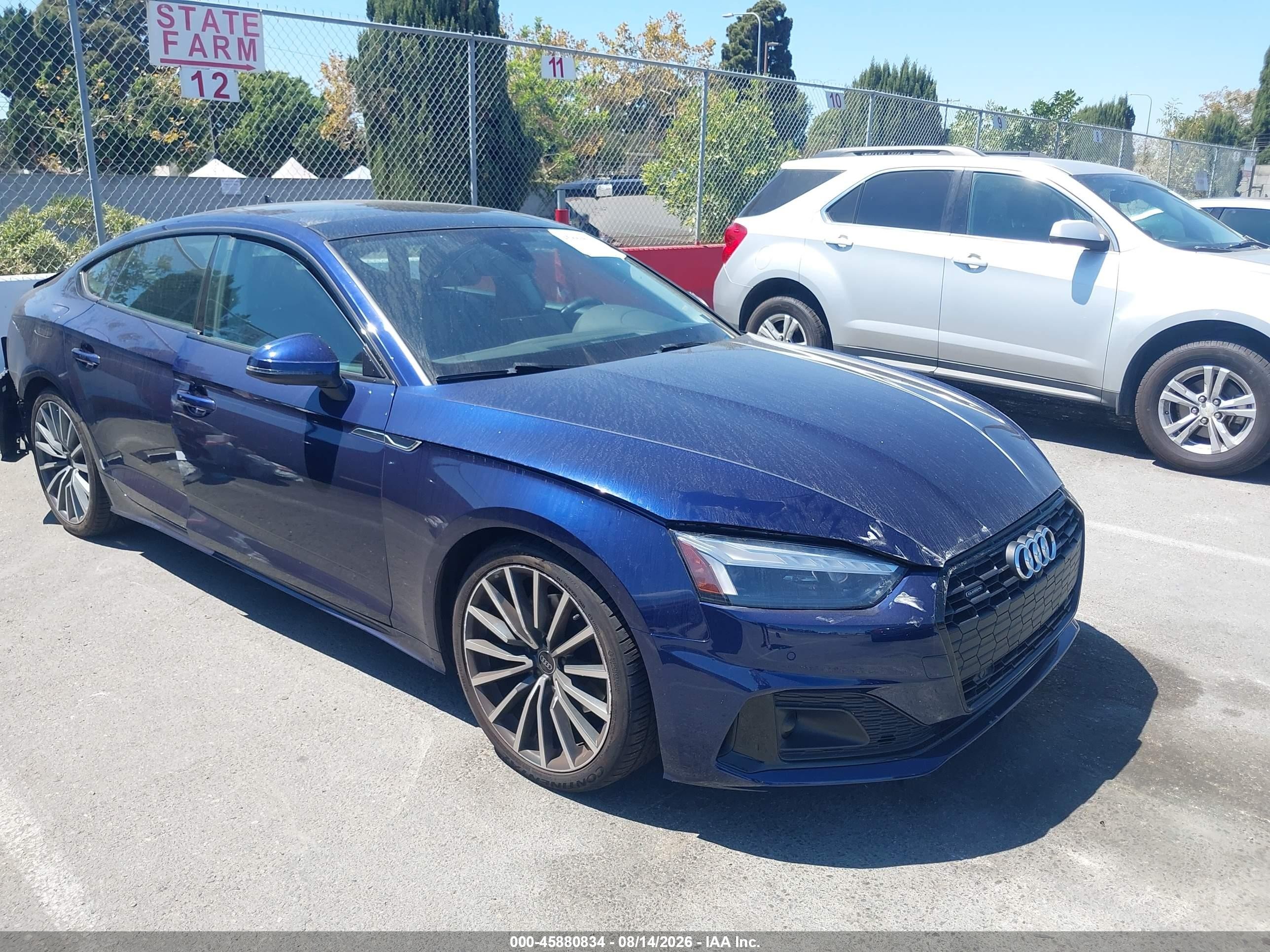 2022 Audi A5 Sportback VIN WAUCBCF54NA003588 — IAAI salvage auction photo