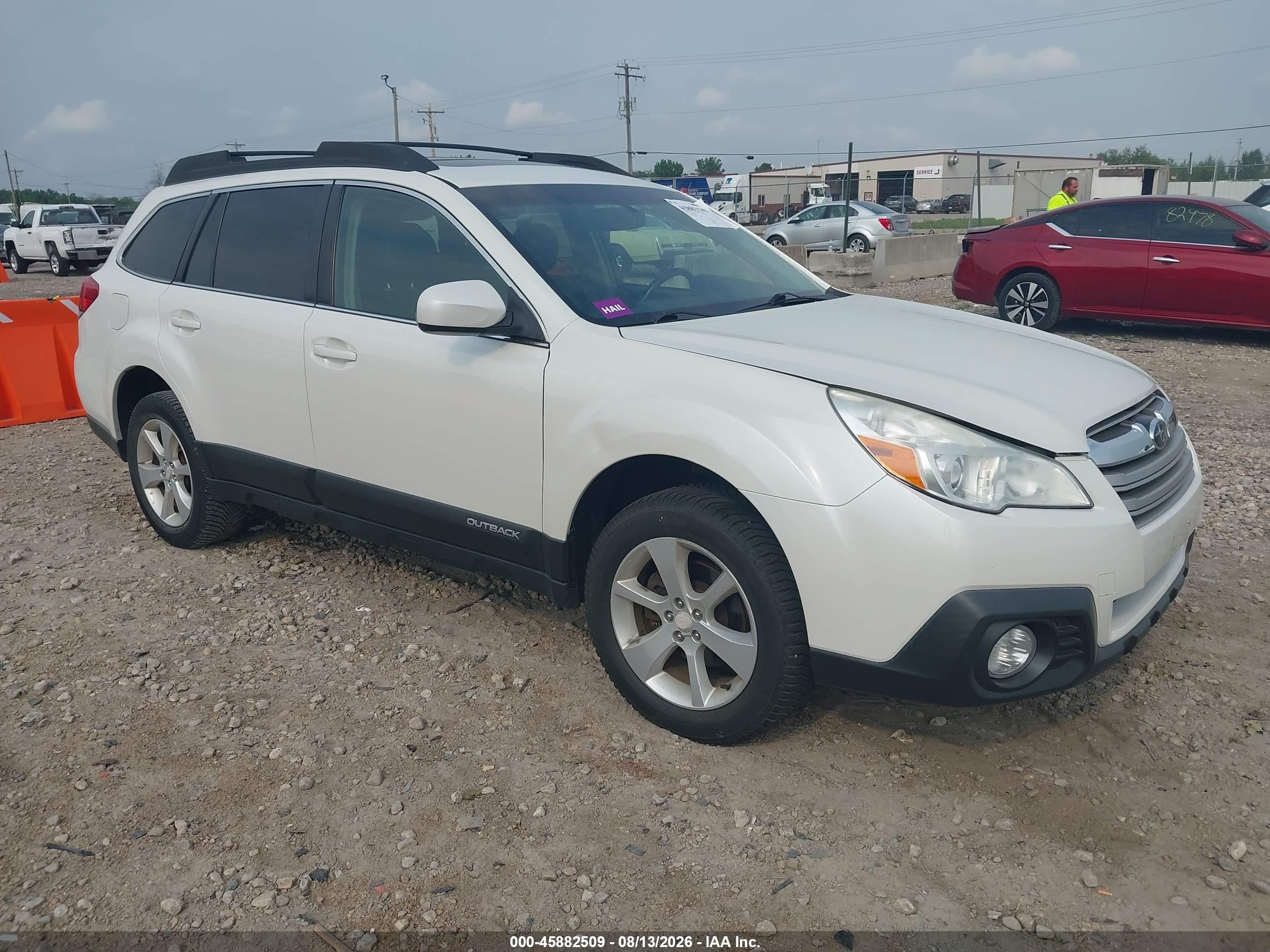 2014 Subaru Outback VIN 4S4BRCDC8E3289019 IAAI salvage auction — Hail, Junk Bill Of Sale Mv2459 (Wisconsin), sold $975 on 2026-10-04 (photo 1)