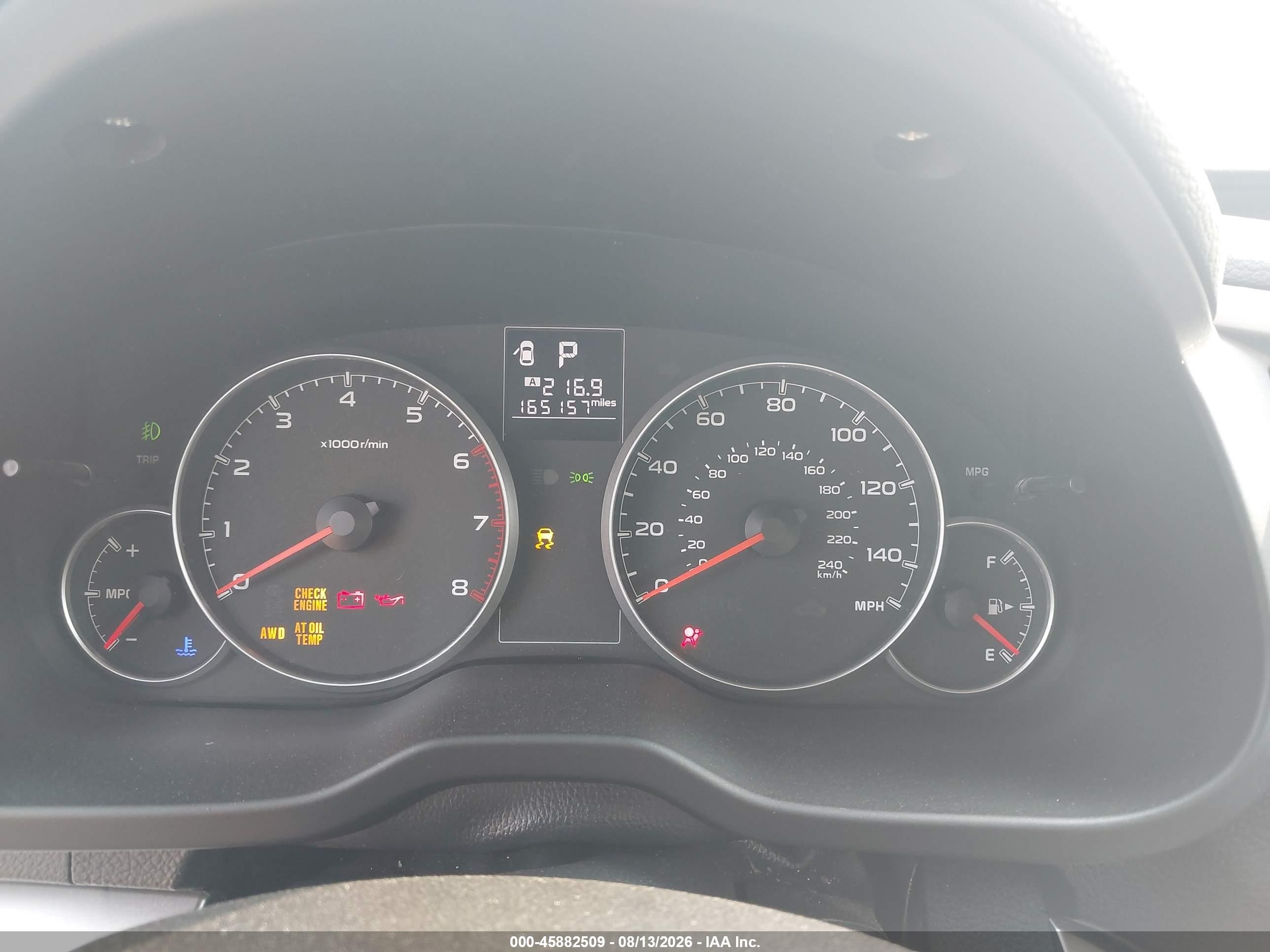 2014 Subaru Outback VIN 4S4BRCDC8E3289019 IAAI salvage auction — Hail, Junk Bill Of Sale Mv2459 (Wisconsin), sold $975 on 2026-10-04 (photo 7)
