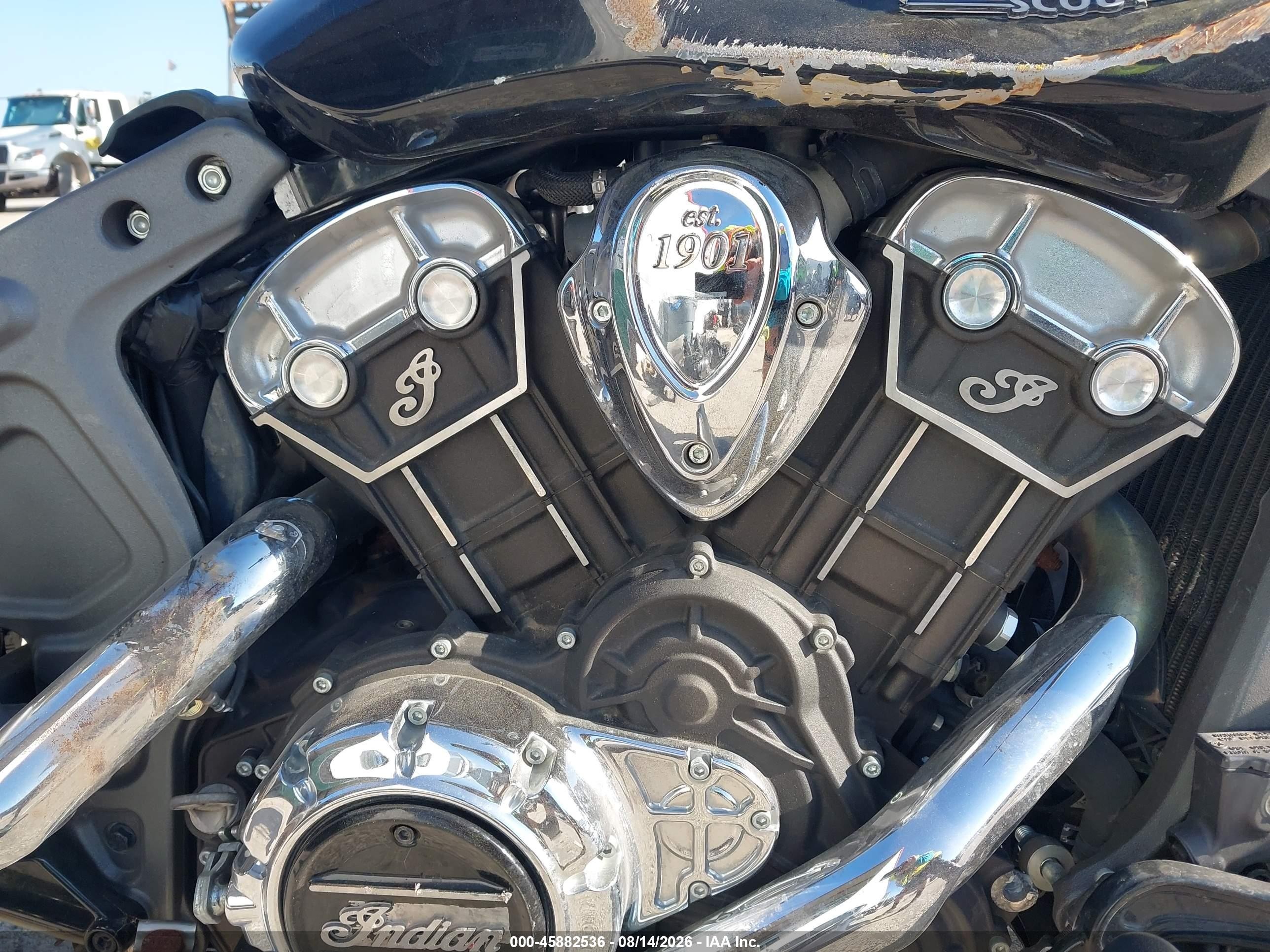 2018 Indian Motorcycle Co. SCOUT VIN 56KMSB001J3134789 IAAI salvage auction — All Over, Original (Texas), sold $675 on 2026-09-12 (photo 8)