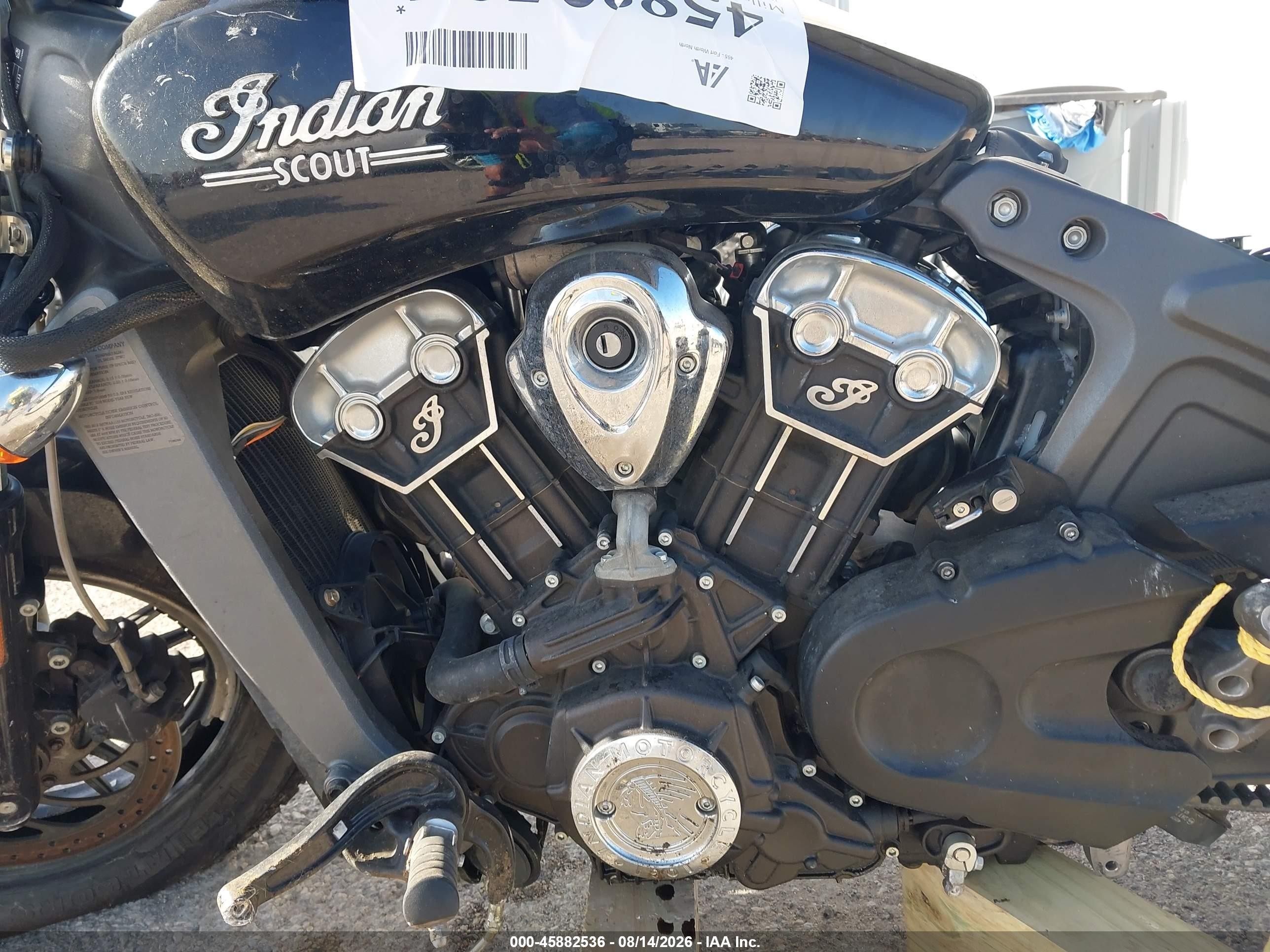 2018 Indian Motorcycle Co. SCOUT VIN 56KMSB001J3134789 IAAI salvage auction — All Over, Original (Texas), sold $675 on 2026-09-12 (photo 9)