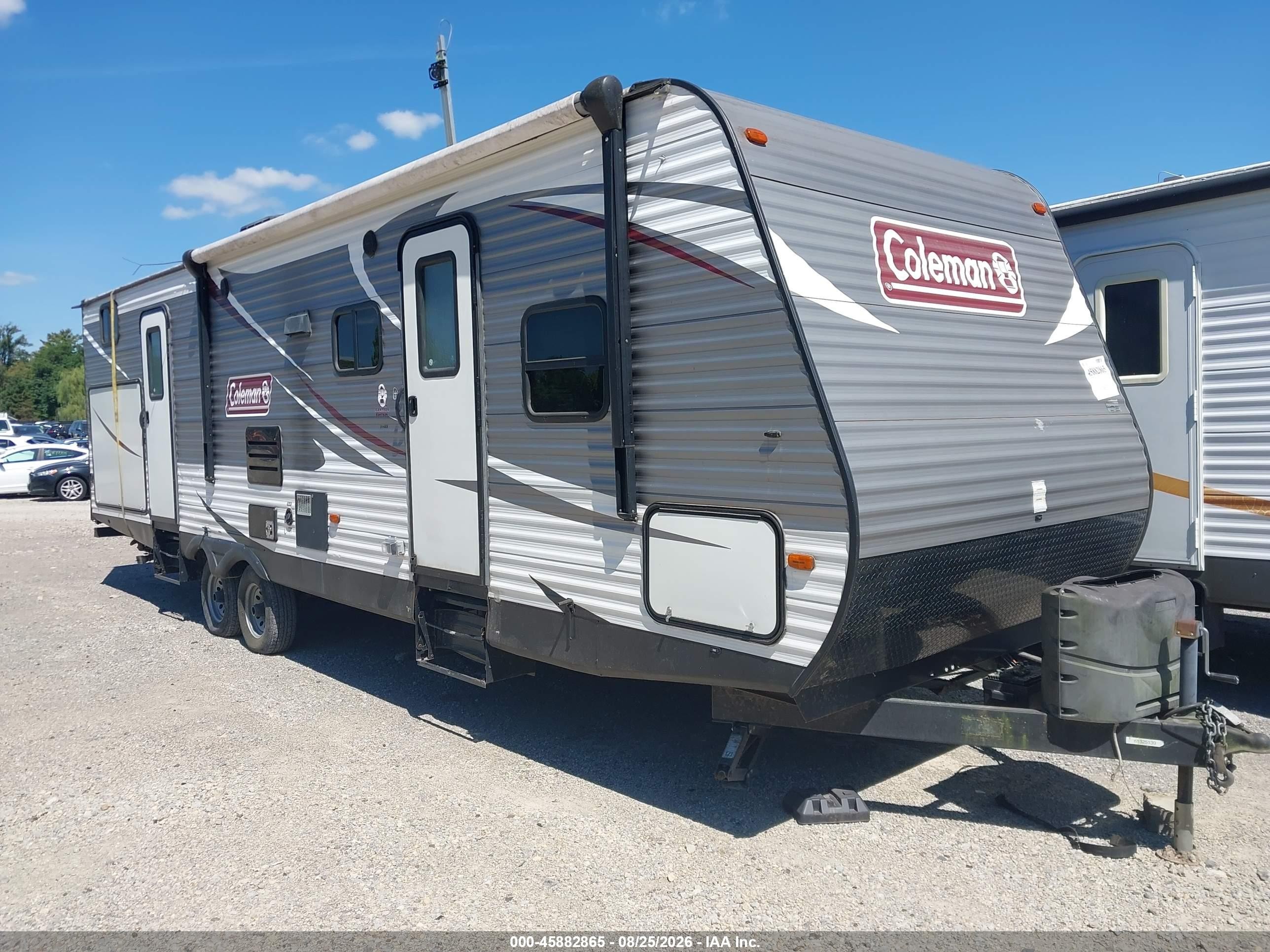 2017 Keystone Rv Coleman VIN 4YDT31428HH933614 IAAI salvage auction — Rear End, Salvage (Ohio), sold $2,250 on 2026-09-09 (photo 1)