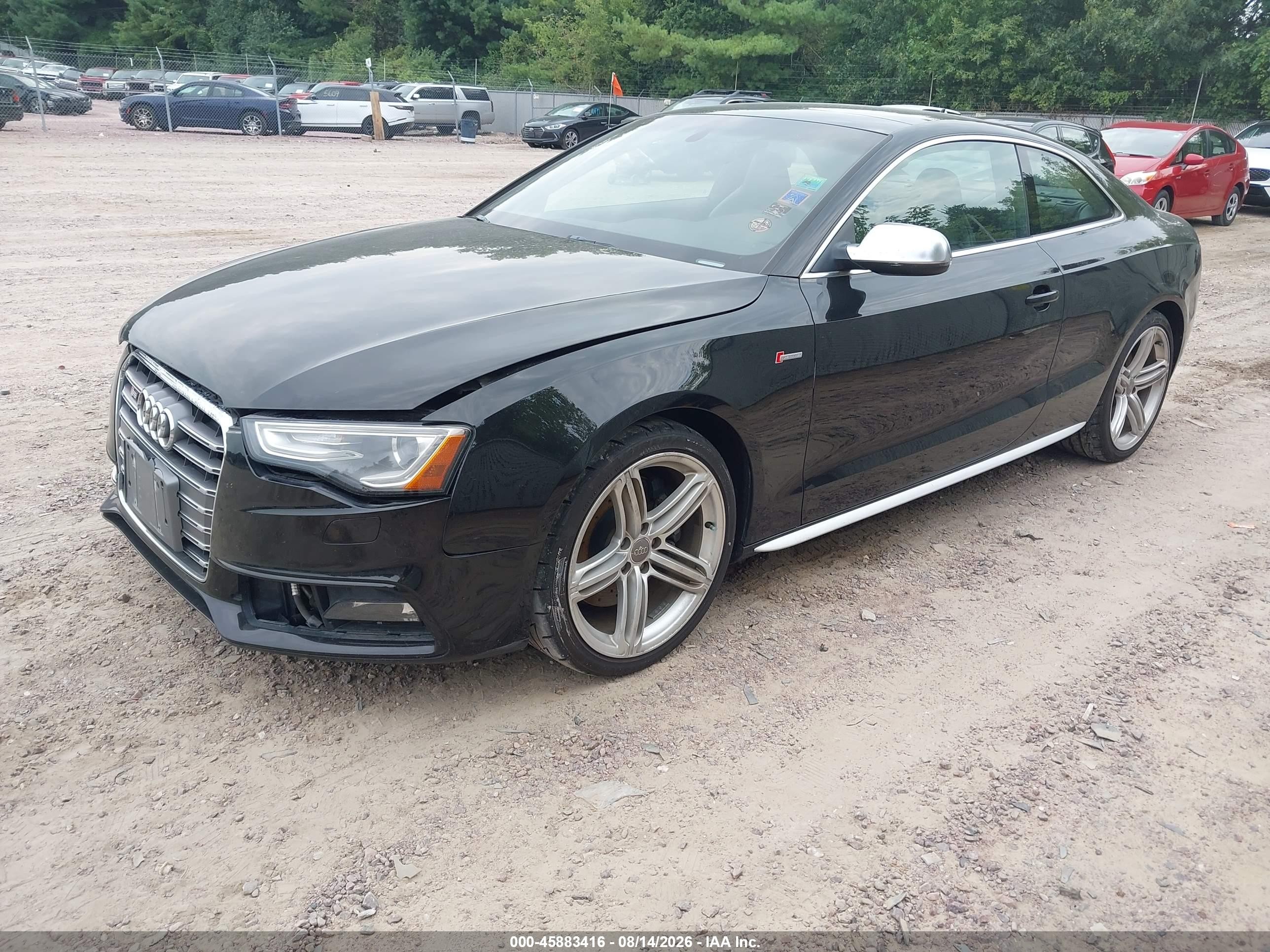 2013 Audi S5 VIN WAUCGAFR0DA031699 IAAI salvage auction — Front End, Clear (Wisconsin), sold $3,200 on 2026-09-09 (photo 2)
