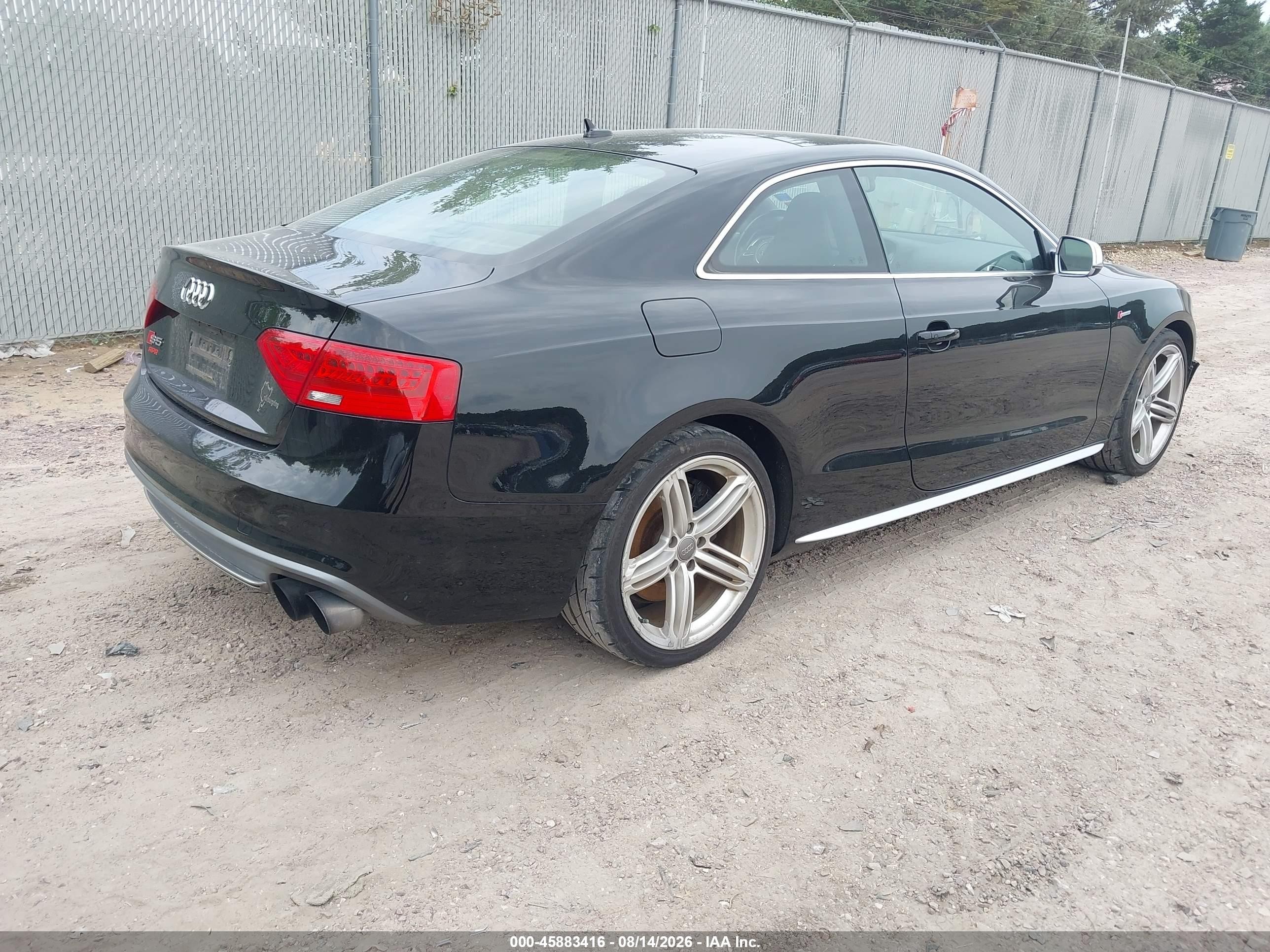 2013 Audi S5 VIN WAUCGAFR0DA031699 IAAI salvage auction — Front End, Clear (Wisconsin), sold $3,200 on 2026-09-09 (photo 4)