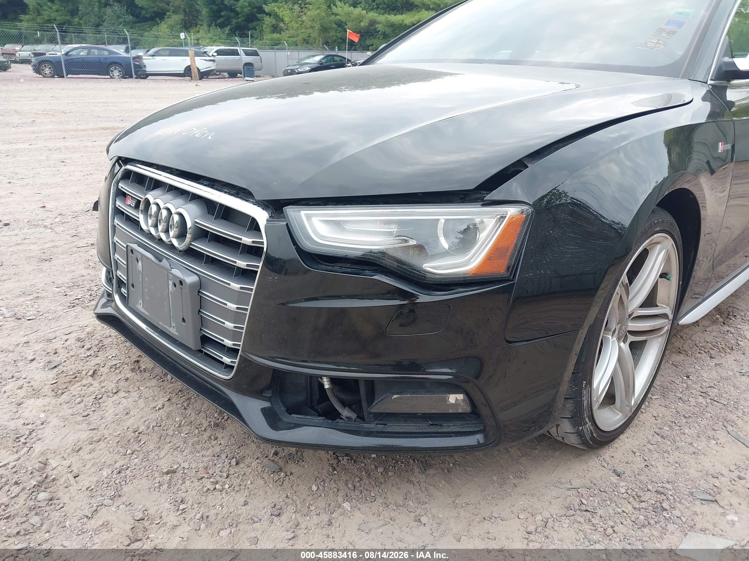2013 Audi S5 VIN WAUCGAFR0DA031699 IAAI salvage auction — Front End, Clear (Wisconsin), sold $3,200 on 2026-09-09 (photo 6)