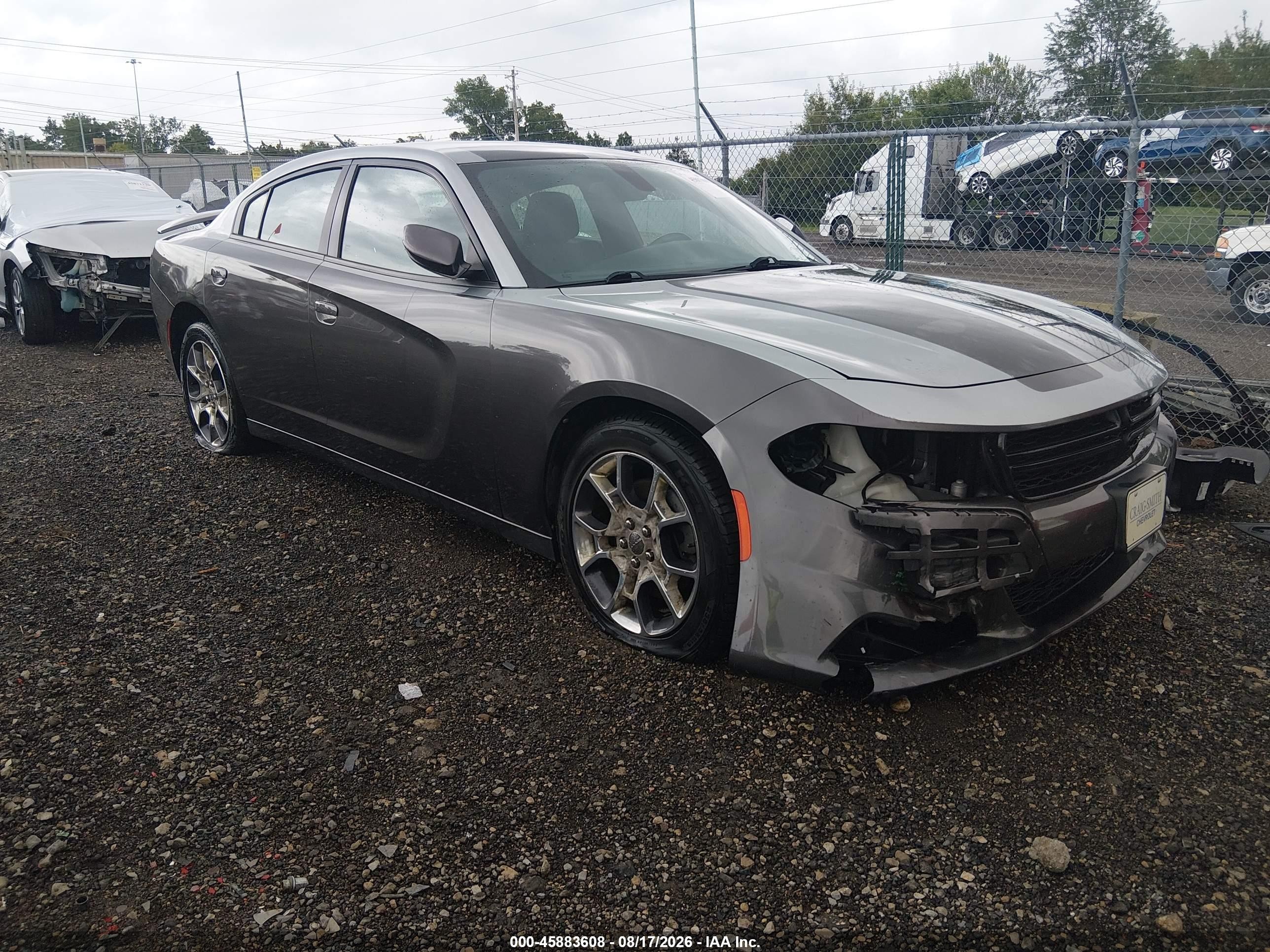 2015 Dodge Charger VIN 2C3CDXJG4FH863852 IAAI salvage auction — Front End, Salvage (Ohio), sold $2,250 on 2026-09-09 (photo 1)