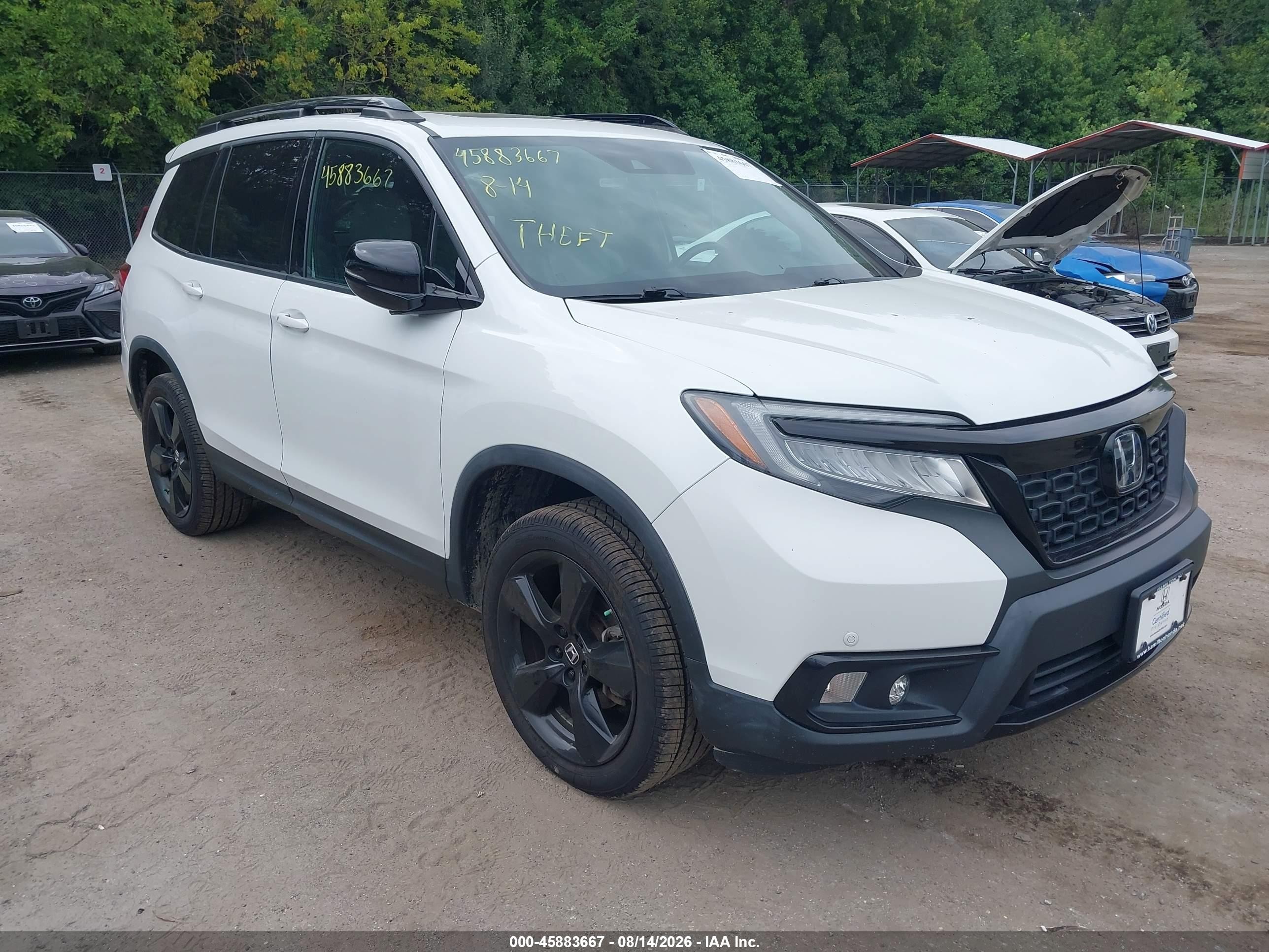 2021 Honda Passport VIN 5FNYF8H04MB028489 — IAAI salvage auction photo