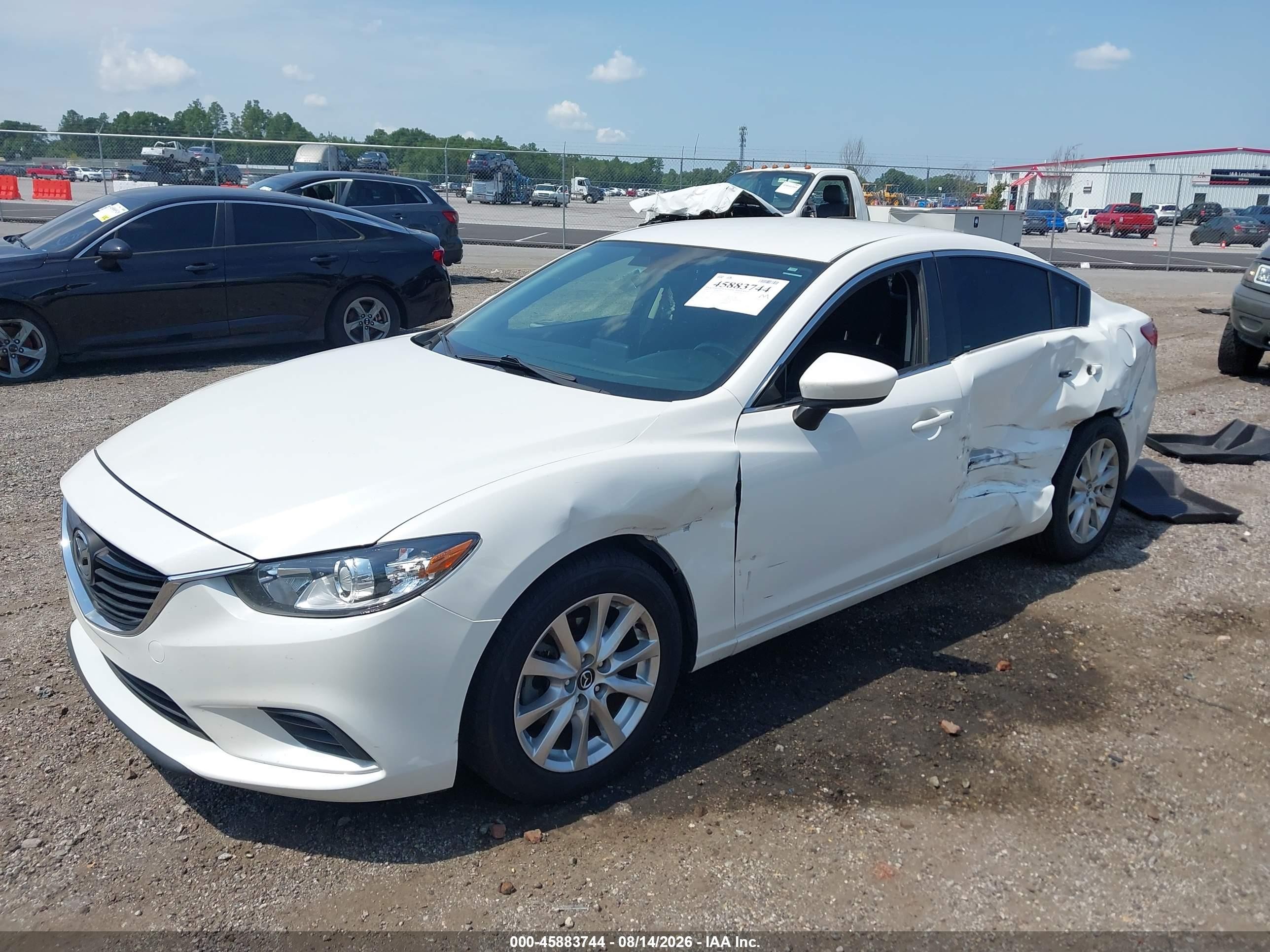 2016 Mazda 6 VIN JM1GJ1U58G1407267 IAAI salvage auction — Side, Salvage (South Carolina), sold $1,150 on 2026-09-09 (photo 2)