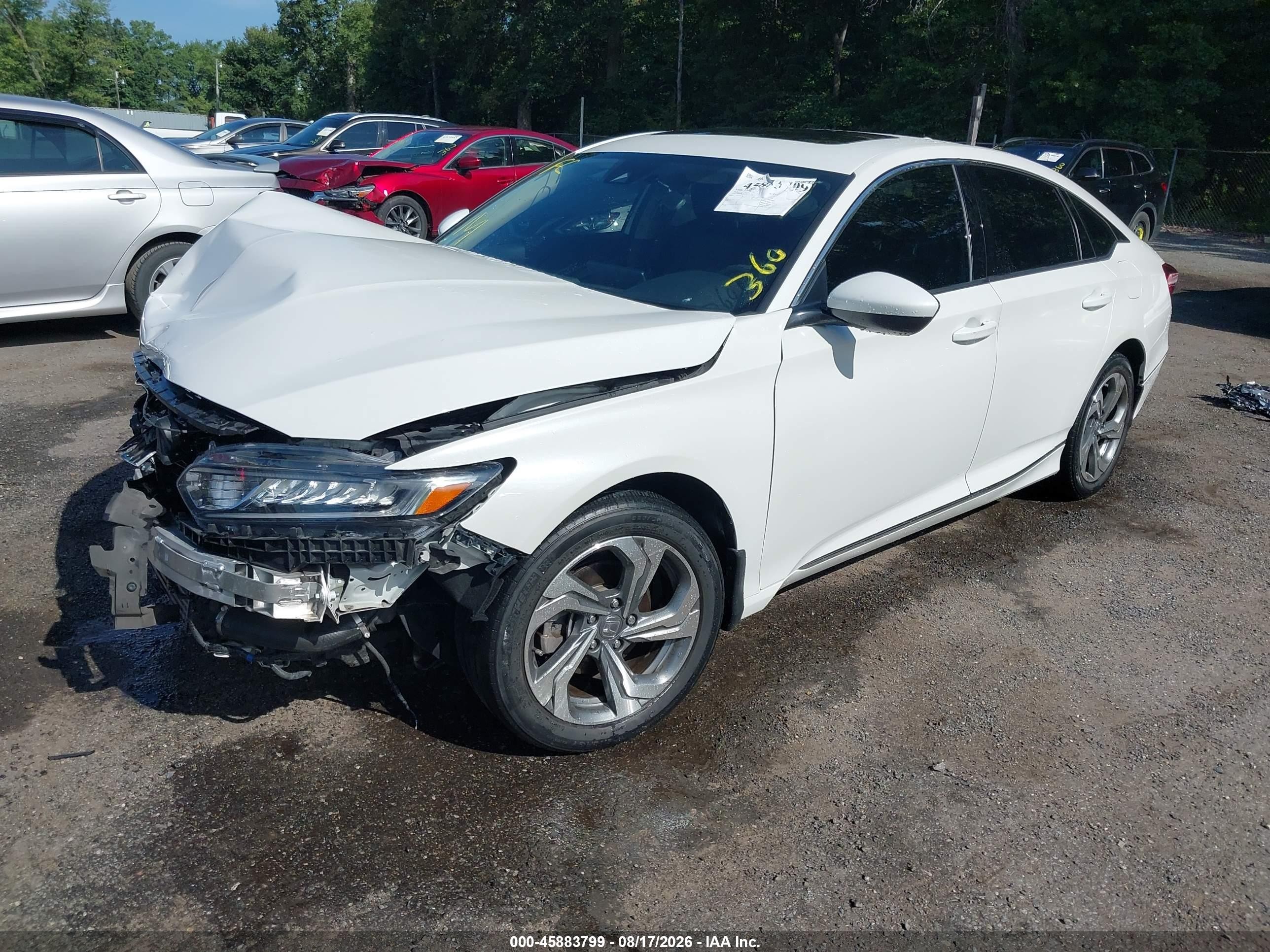 2020 Honda Accord VIN 1HGCV1F45LA022056 IAAI salvage auction — Front End, Salvage - Greater Than 75% (Maryland), sold $2,250 on 2026-09-09 (photo 2)