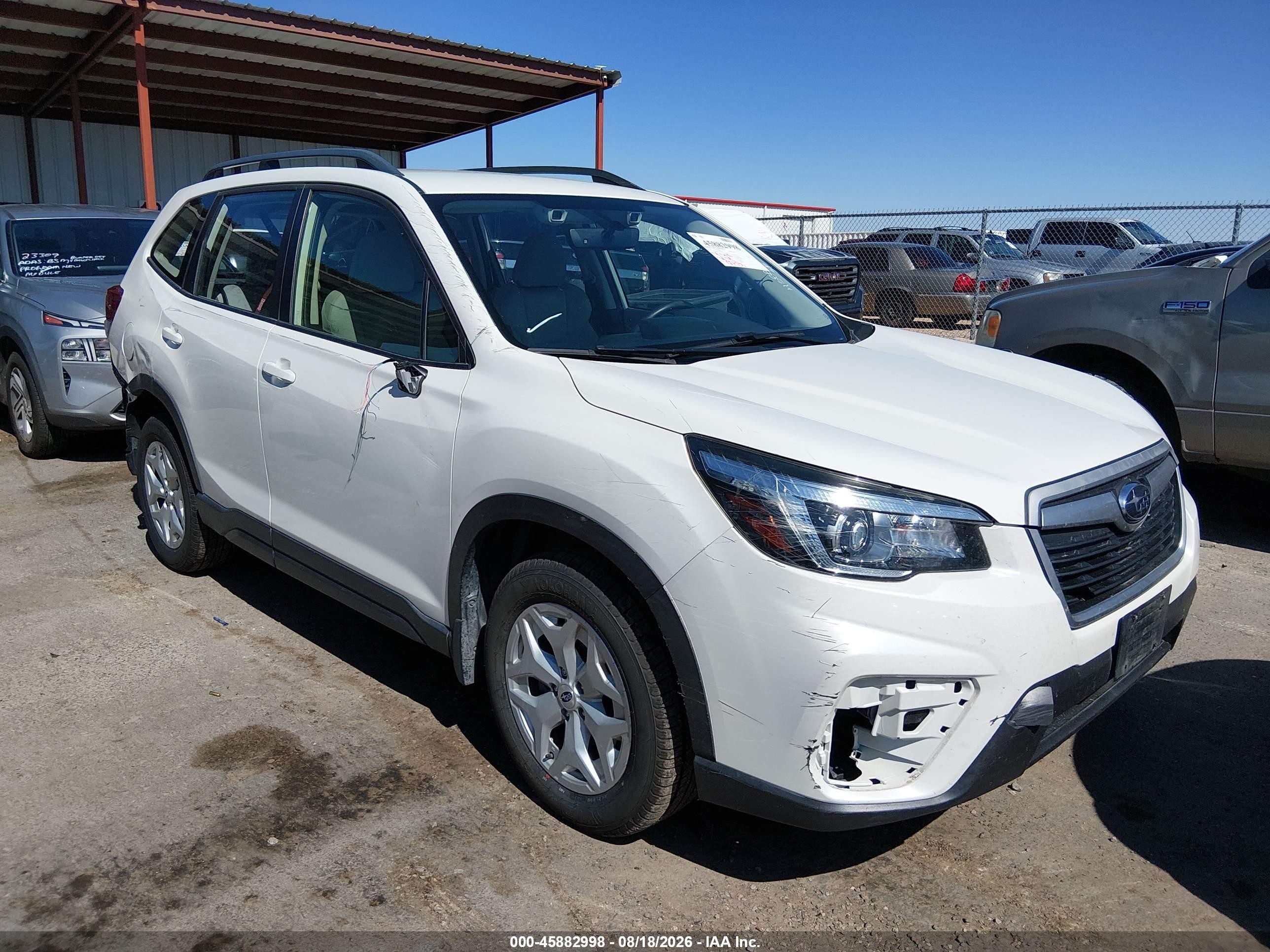 2020 Subaru Forester VIN JF2SKADC5LH478631 IAAI salvage auction — Rear End, Original (Texas), sold $7,100 on 2026-09-14 (photo 1)