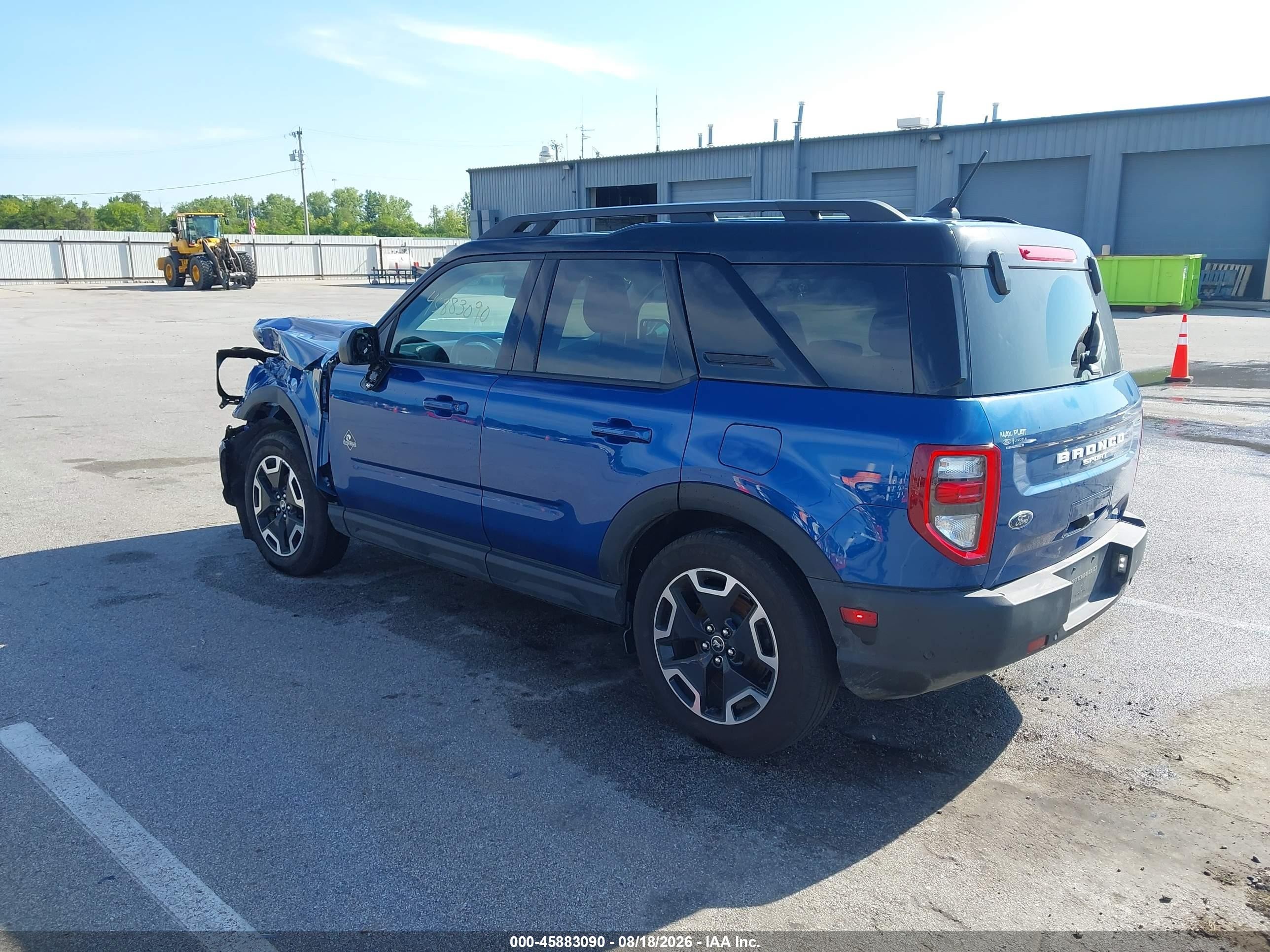 2023 Ford Bronco sport VIN 3FMCR9C61PRD38472 IAAI salvage auction — Front End, Salvage (Indiana), sold $5,400 on 2026-09-12 (photo 3)