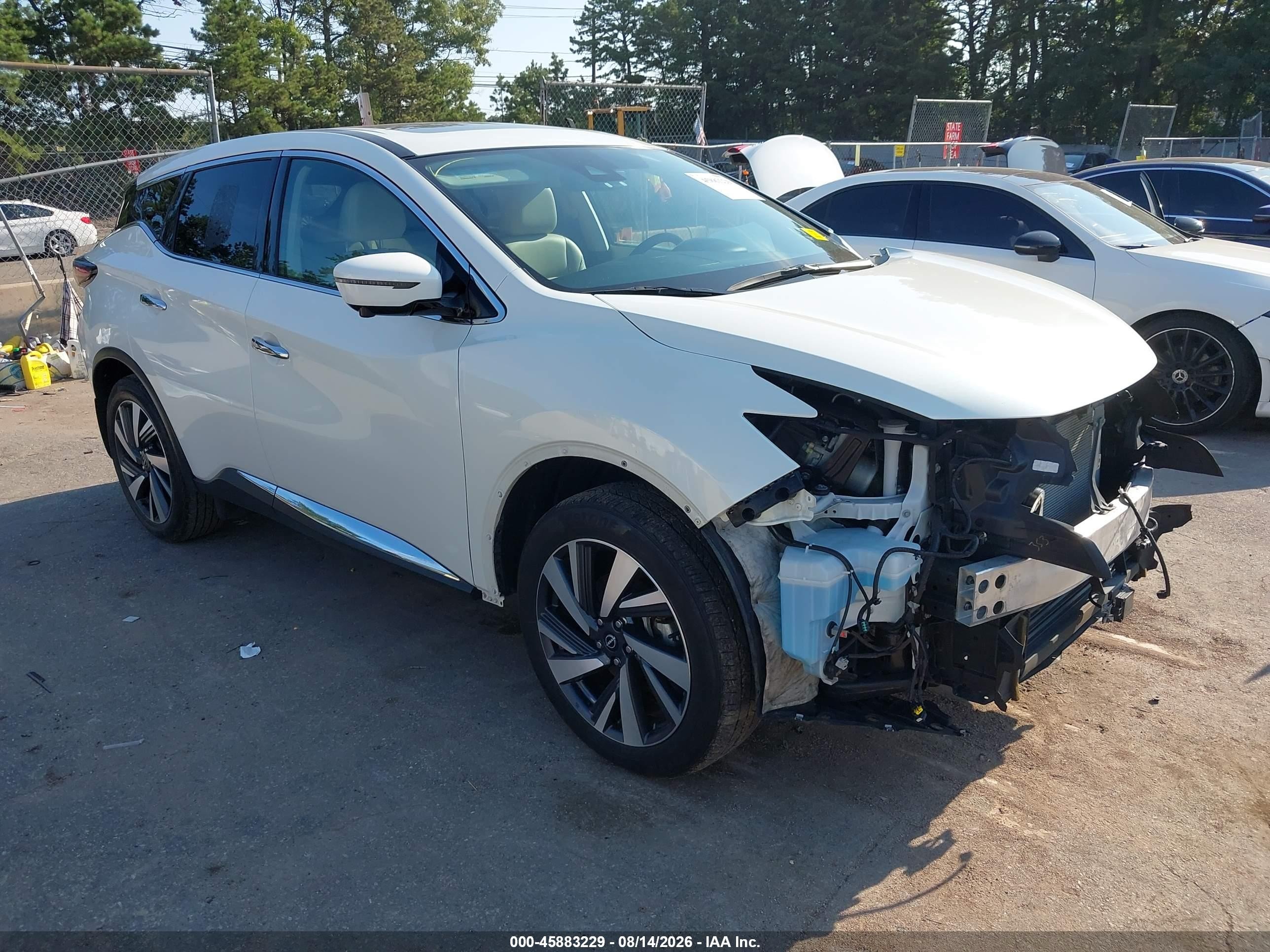 2024 Nissan Murano VIN 5N1AZ2CS7RC110196 IAAI salvage auction — Side, Mv-907A (New York), sold $6,500 on 2026-09-14 (photo 1)