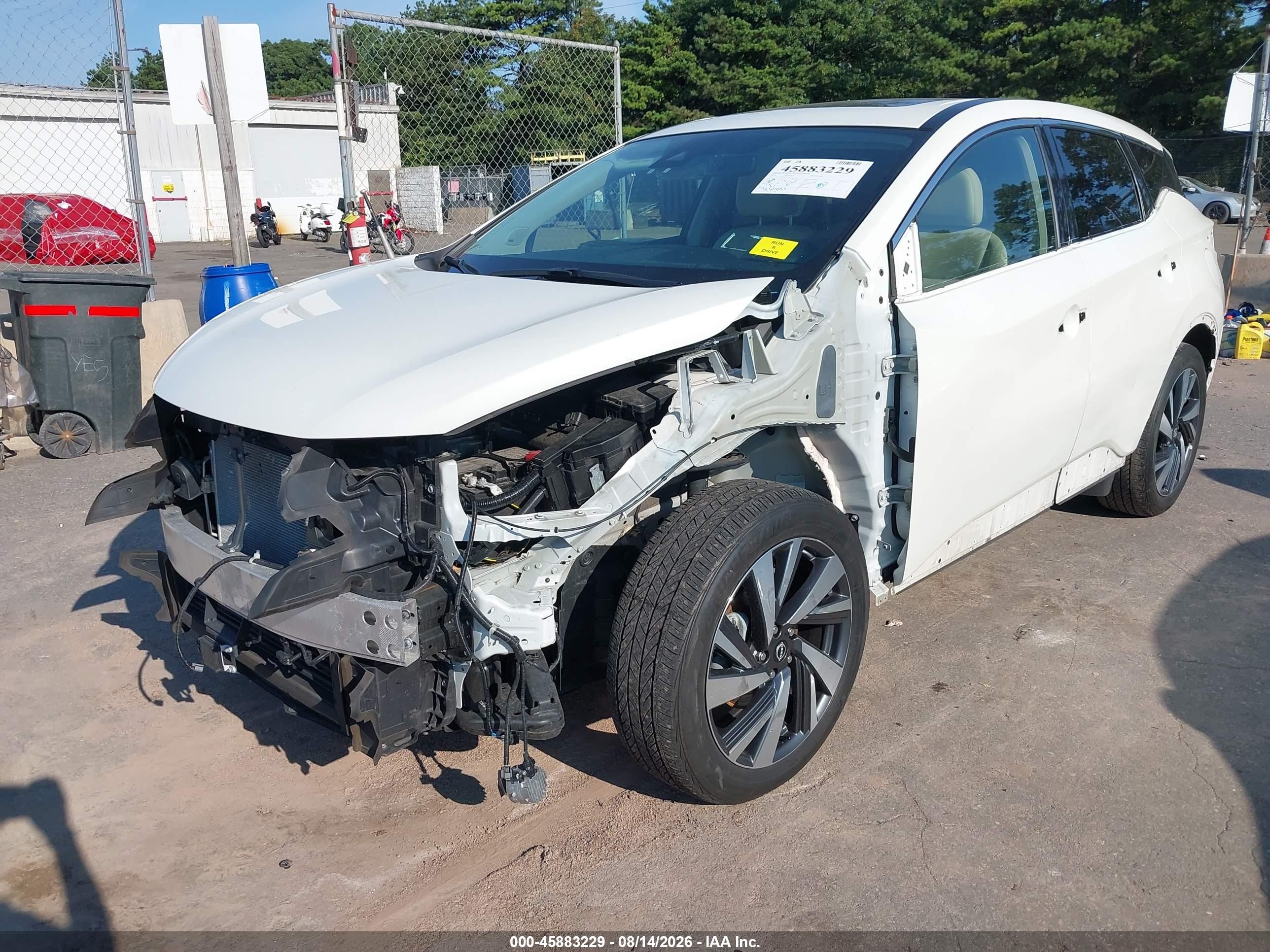 2024 Nissan Murano VIN 5N1AZ2CS7RC110196 IAAI salvage auction — Side, Mv-907A (New York), sold $6,500 on 2026-09-14 (photo 2)