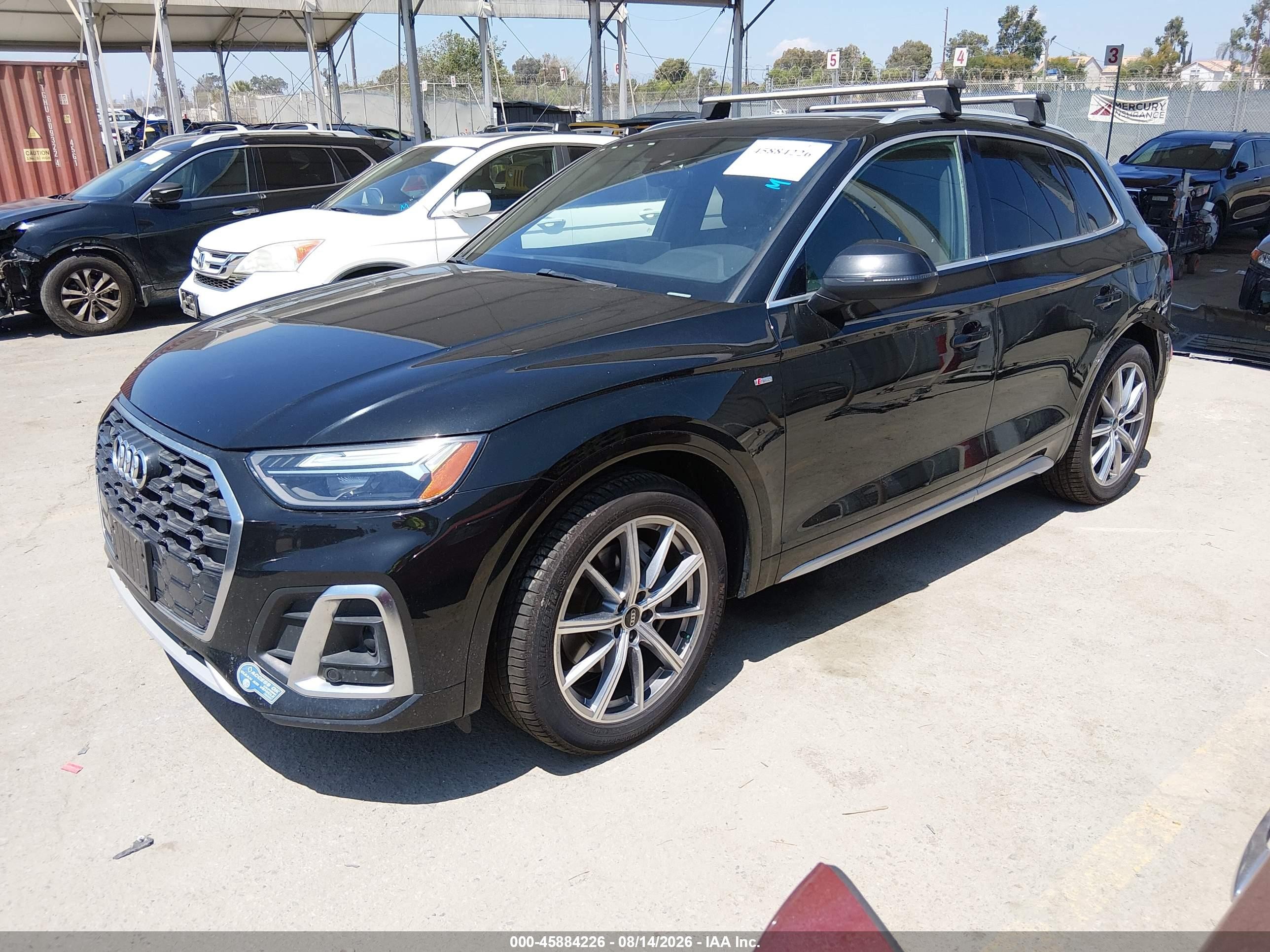 2021 Audi Q5 VIN WA1E2AFY9M2045459 IAAI salvage auction — Rear End, Salvage (California), sold $10,600 on 2026-09-11 (photo 2)