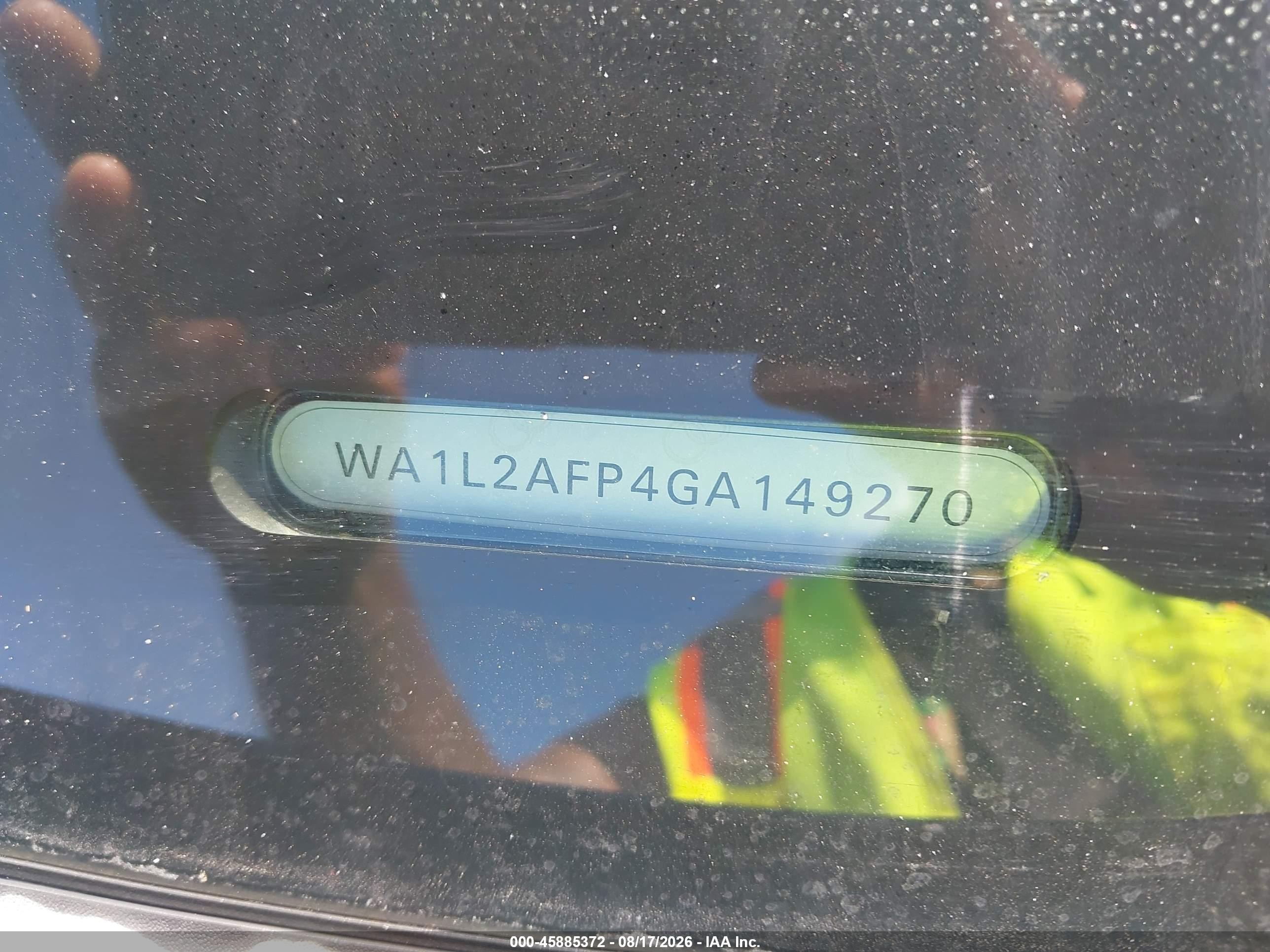 2016 Audi Q5 VIN WA1L2AFP4GA149270 IAAI salvage auction — Rear End, Wait Title, sold $3,100 on 2026-09-20 (photo 9)