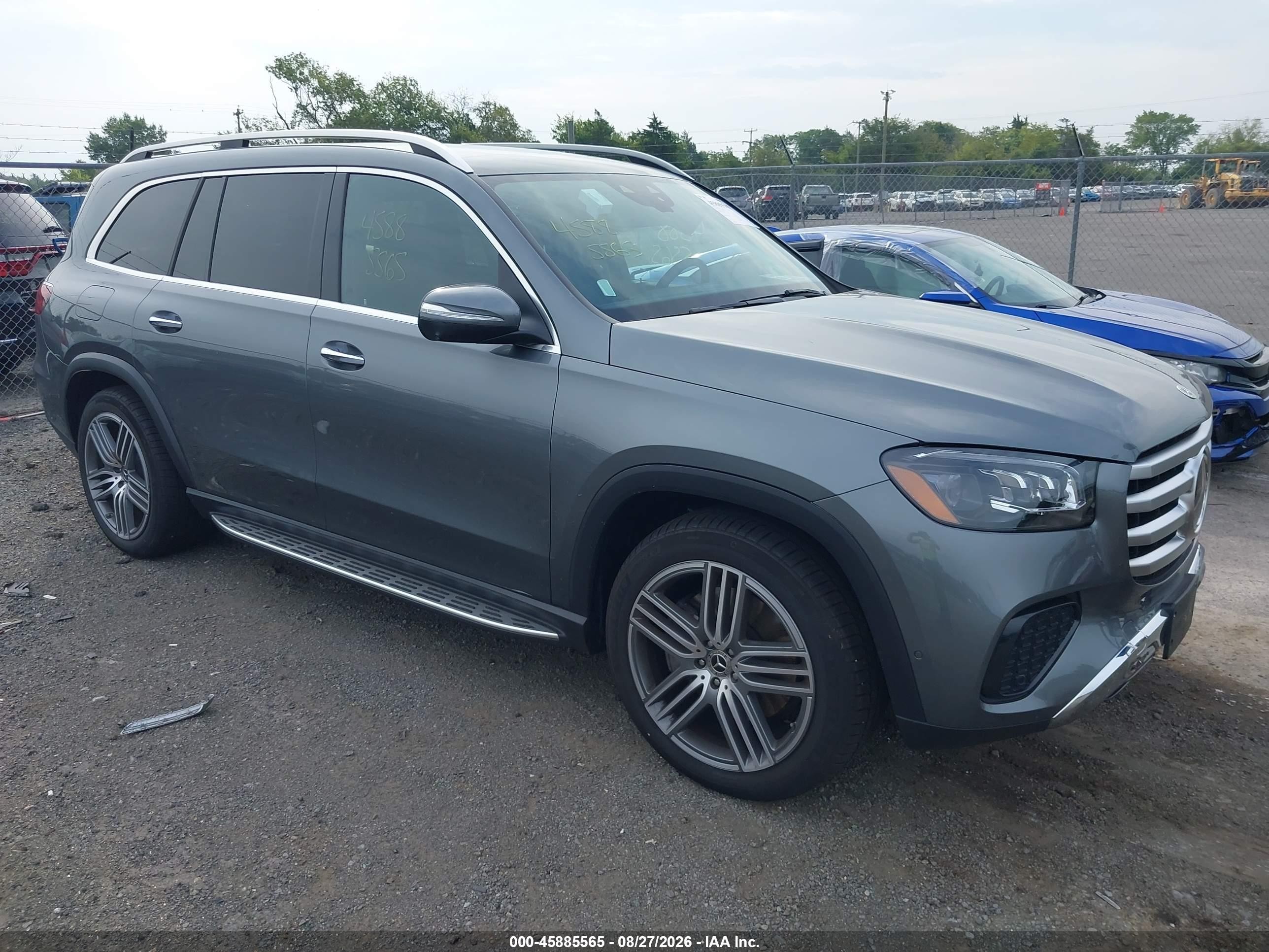 2026 Mercedes-Benz GLS-Class VIN 4JGFF5KEXTB699513 IAAI salvage auction — Storm Damage, Clear (Illinois), sold $41,500 on 2026-09-04 (photo 1)