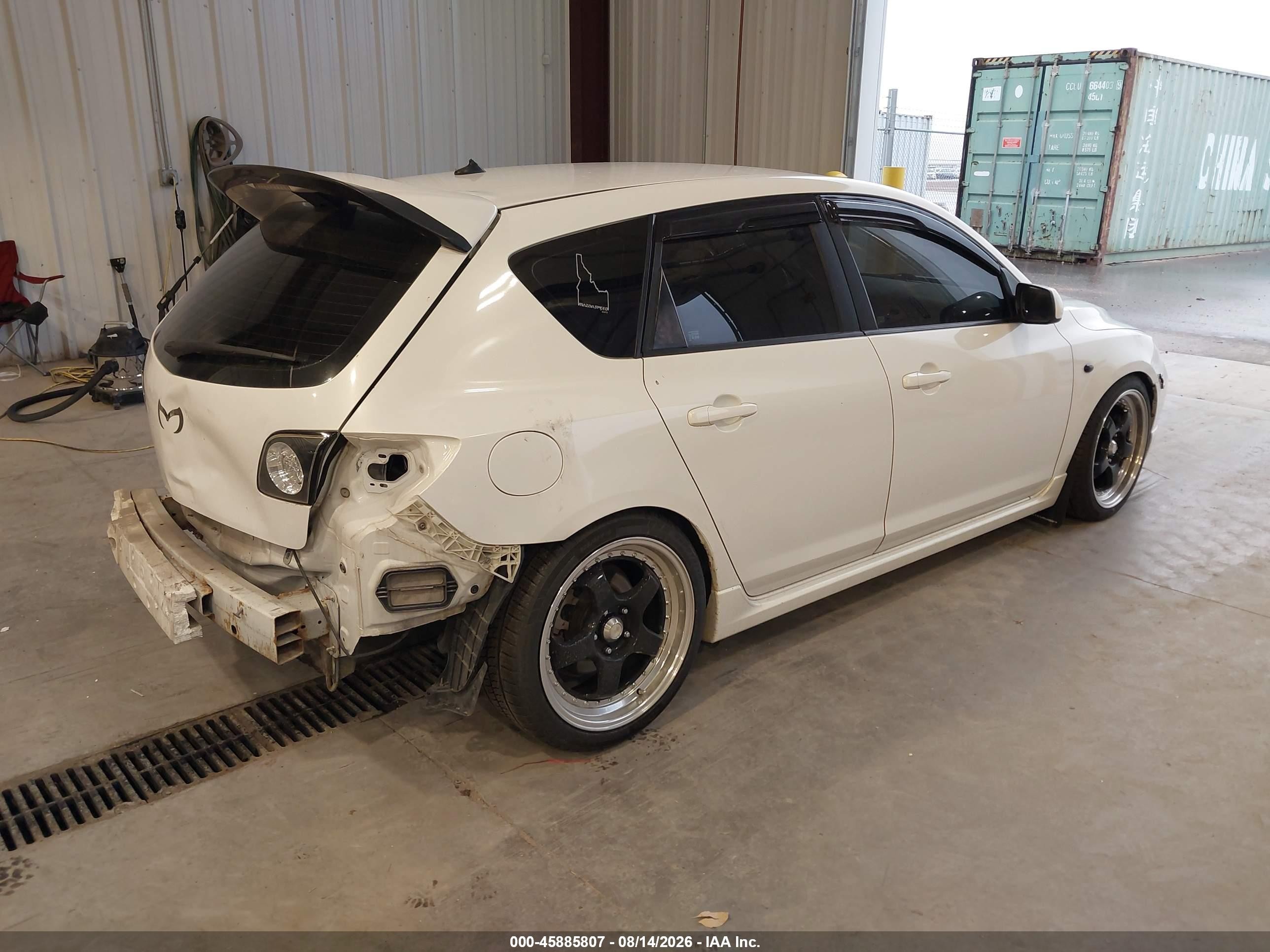 2008 Mazda 3 VIN JM1BK34L081169546 IAAI salvage auction — Rear End, Salvage (Utah), sold $675 on 2026-09-14 (photo 4)