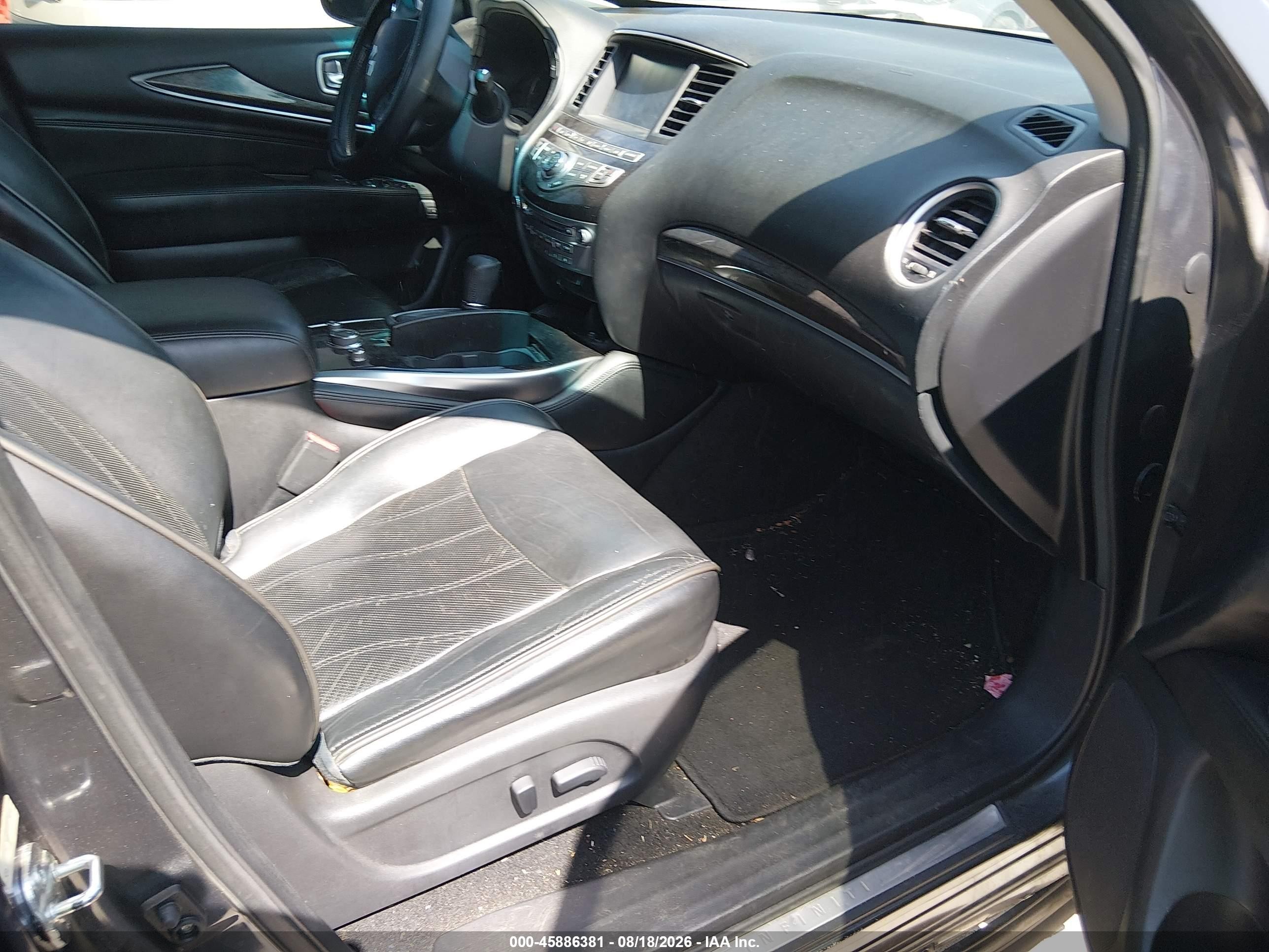 2013 Infiniti JX35 VIN 5N1AL0MN9DC349255 IAAI salvage auction — Repossession, Original (Texas), sold $550 on 2026-09-20 (photo 5)