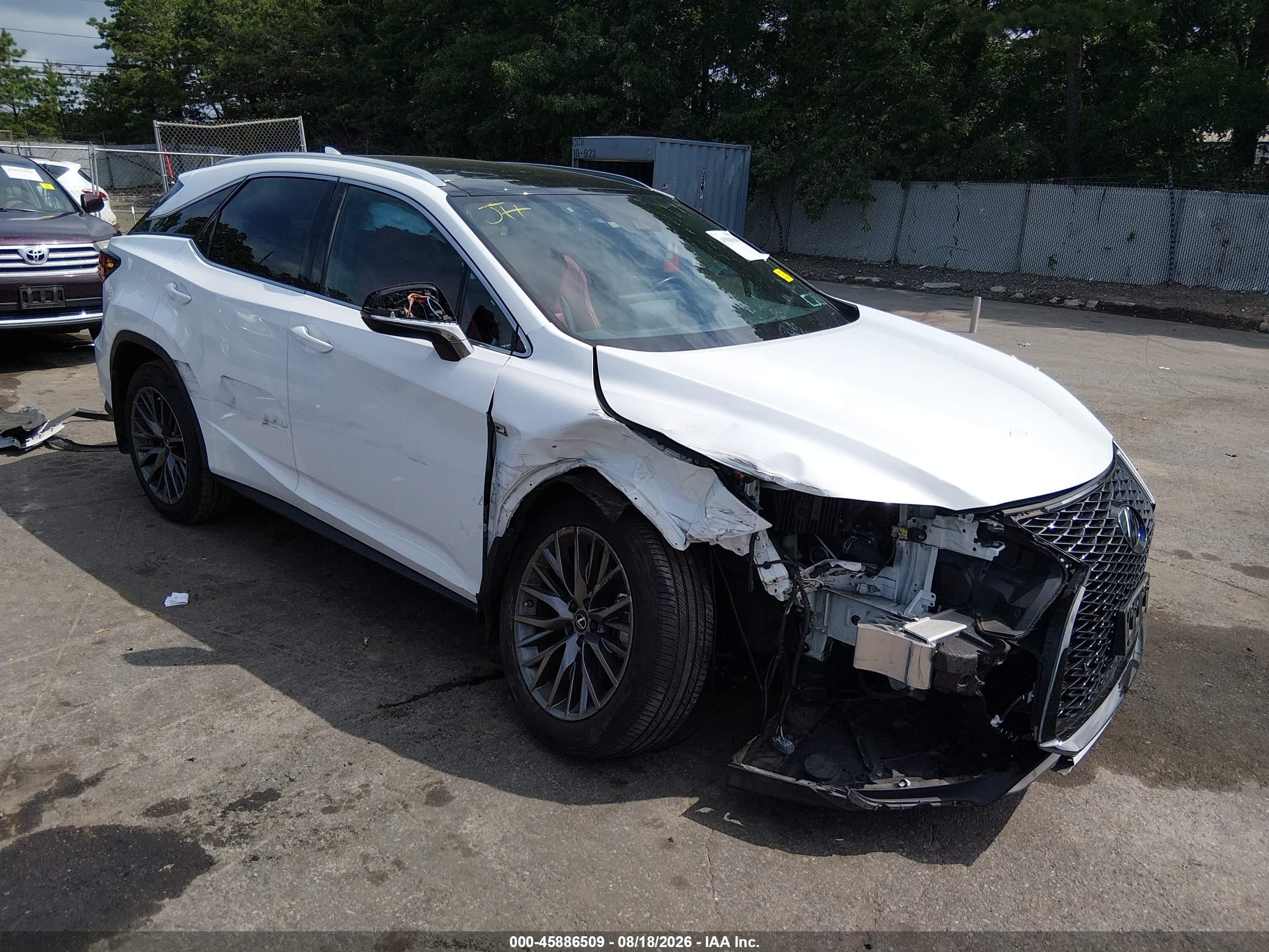 2022 Lexus RX 350 VIN 2T2YZMDA2NC355229 — IAAI salvage auction photo