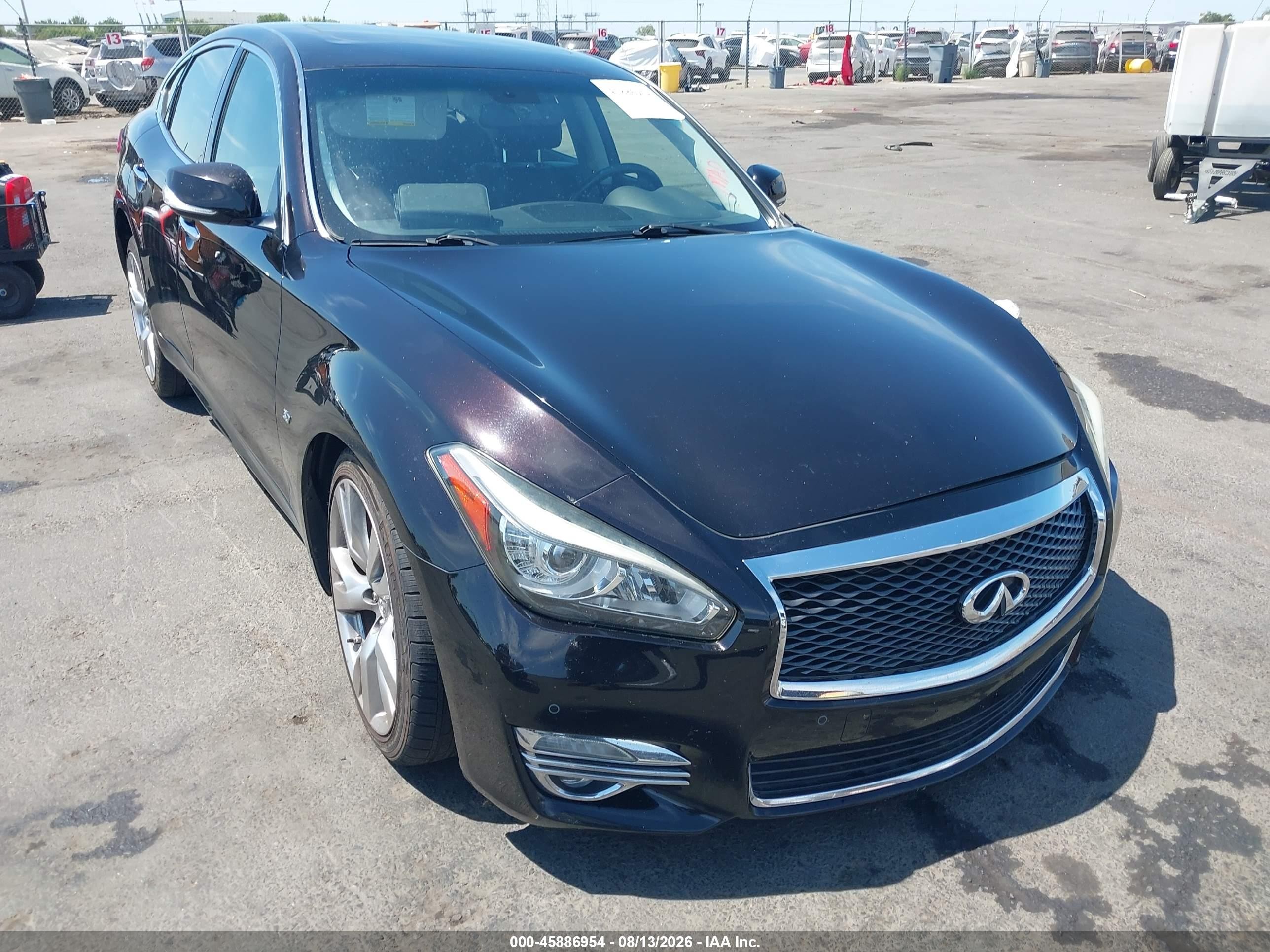 2016 Infiniti Q70 VIN JN1BY1AP3GM220046 IAAI salvage auction — Unknown, Salvage (California), sold $4,350 on 2026-09-12 (photo 1)