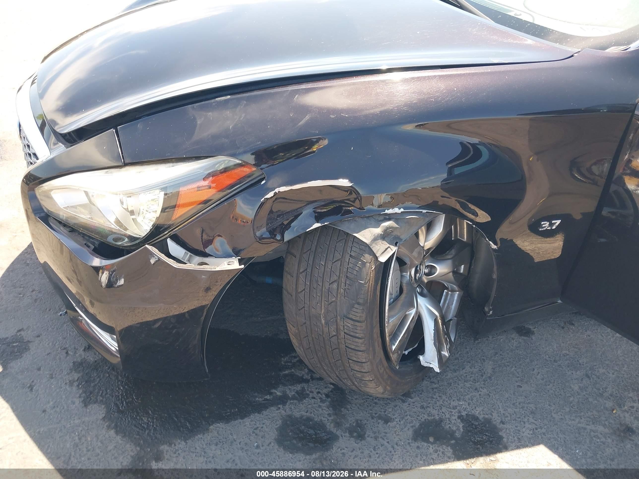 2016 Infiniti Q70 VIN JN1BY1AP3GM220046 IAAI salvage auction — Unknown, Salvage (California), sold $4,350 on 2026-09-12 (photo 6)