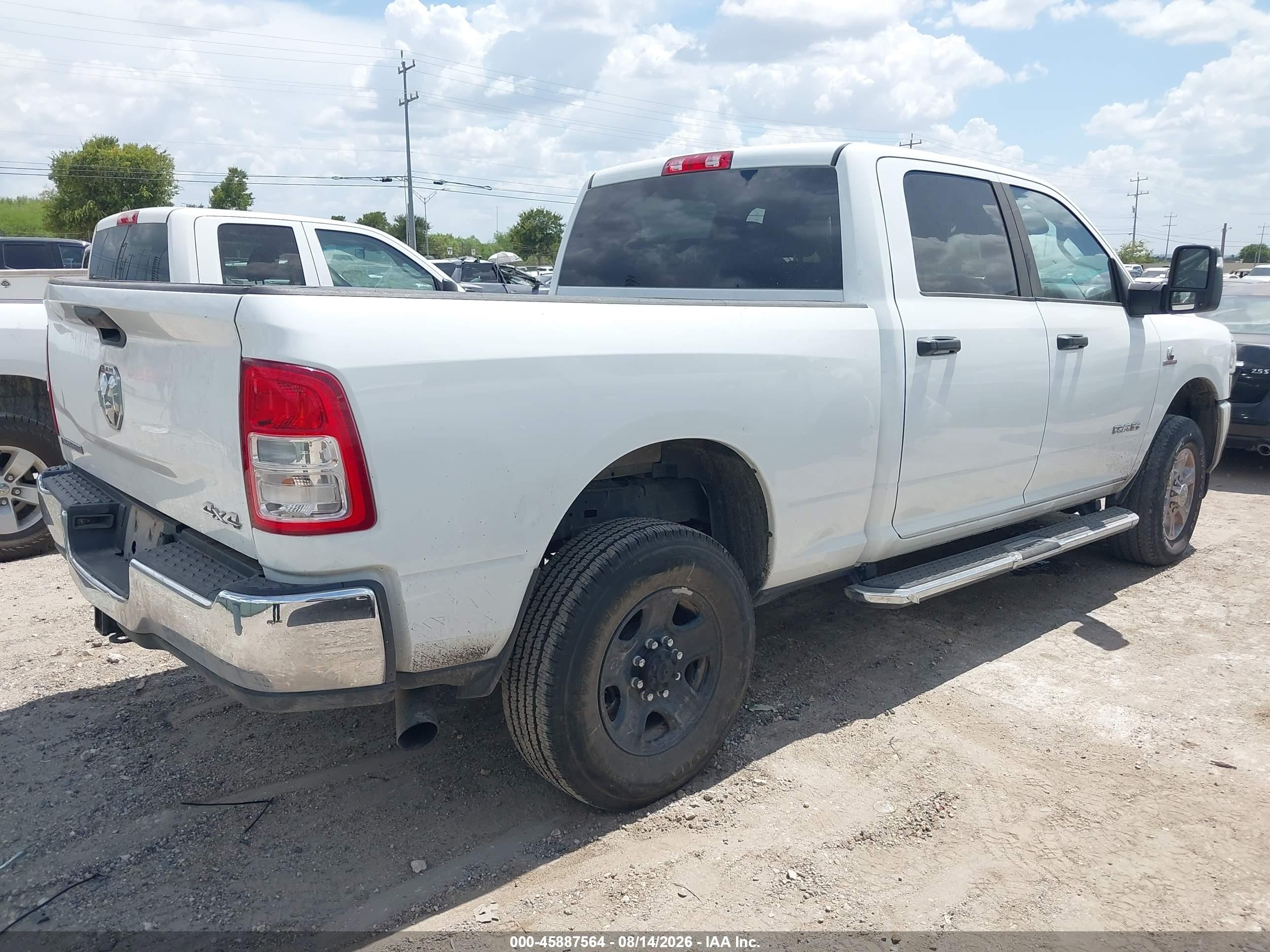 2024 Ram 2500 VIN 3C6UR5DL9RG340482 IAAI salvage auction — Rear End, Enterprise Vehicles Clear Only (Texas), sold $29,250 on 2026-08-20 (photo 4)