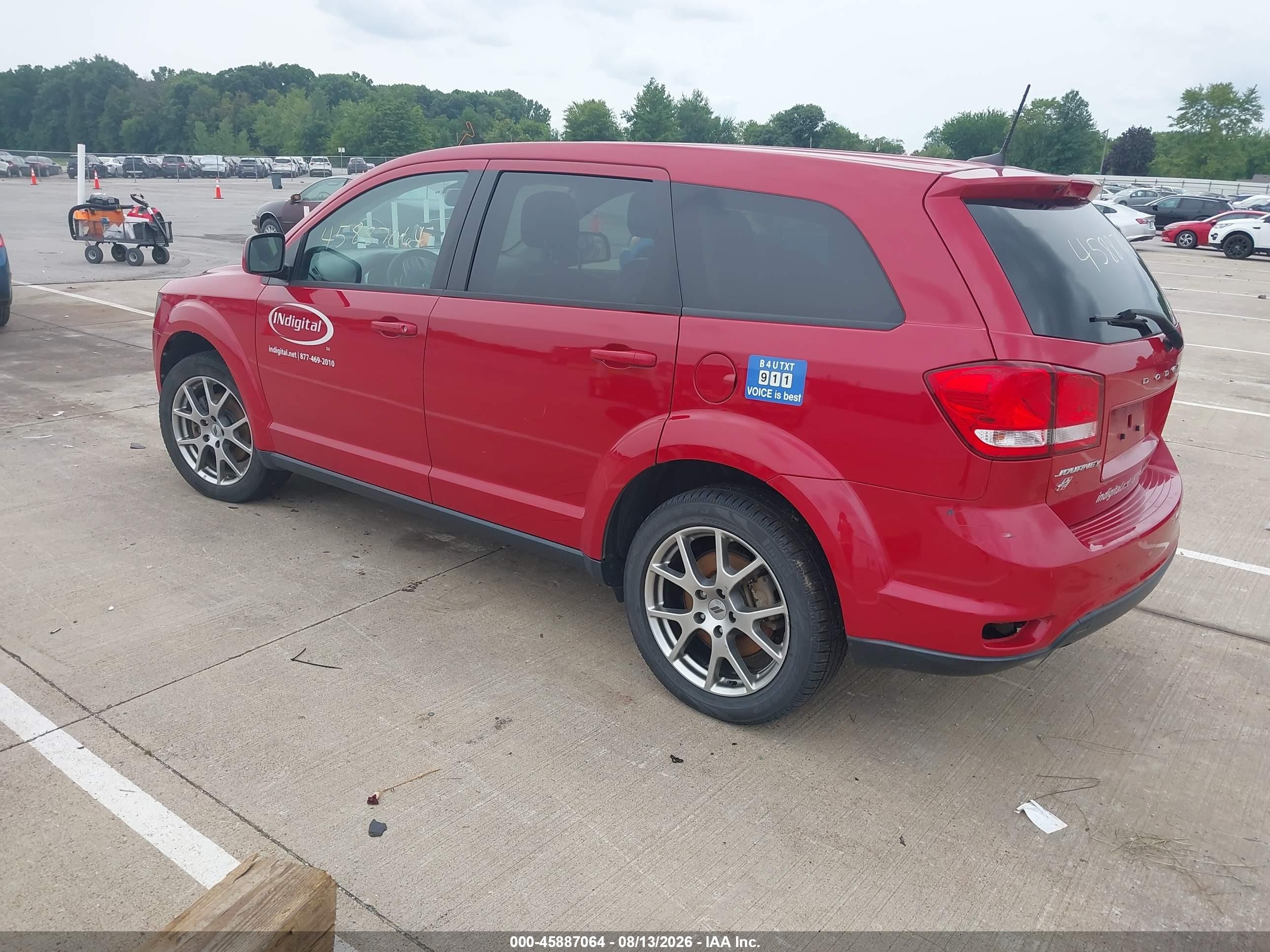 2019 Dodge Journey VIN 3C4PDDEG9KT702064 IAAI salvage auction — Front End, Clear (Indiana), sold $1,750 on 2026-10-07 (photo 3)