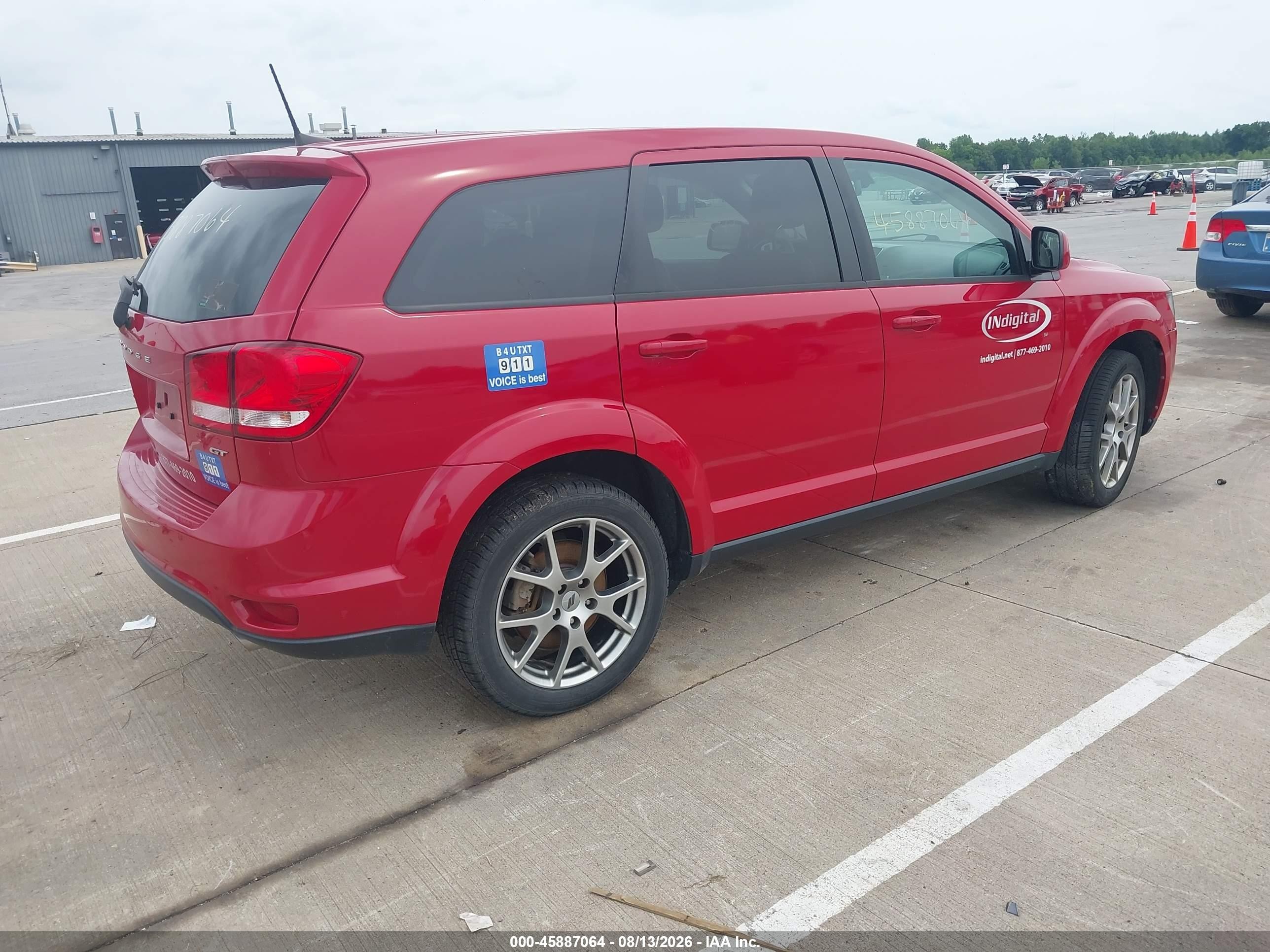 2019 Dodge Journey VIN 3C4PDDEG9KT702064 IAAI salvage auction — Front End, Clear (Indiana), sold $1,750 on 2026-10-07 (photo 4)