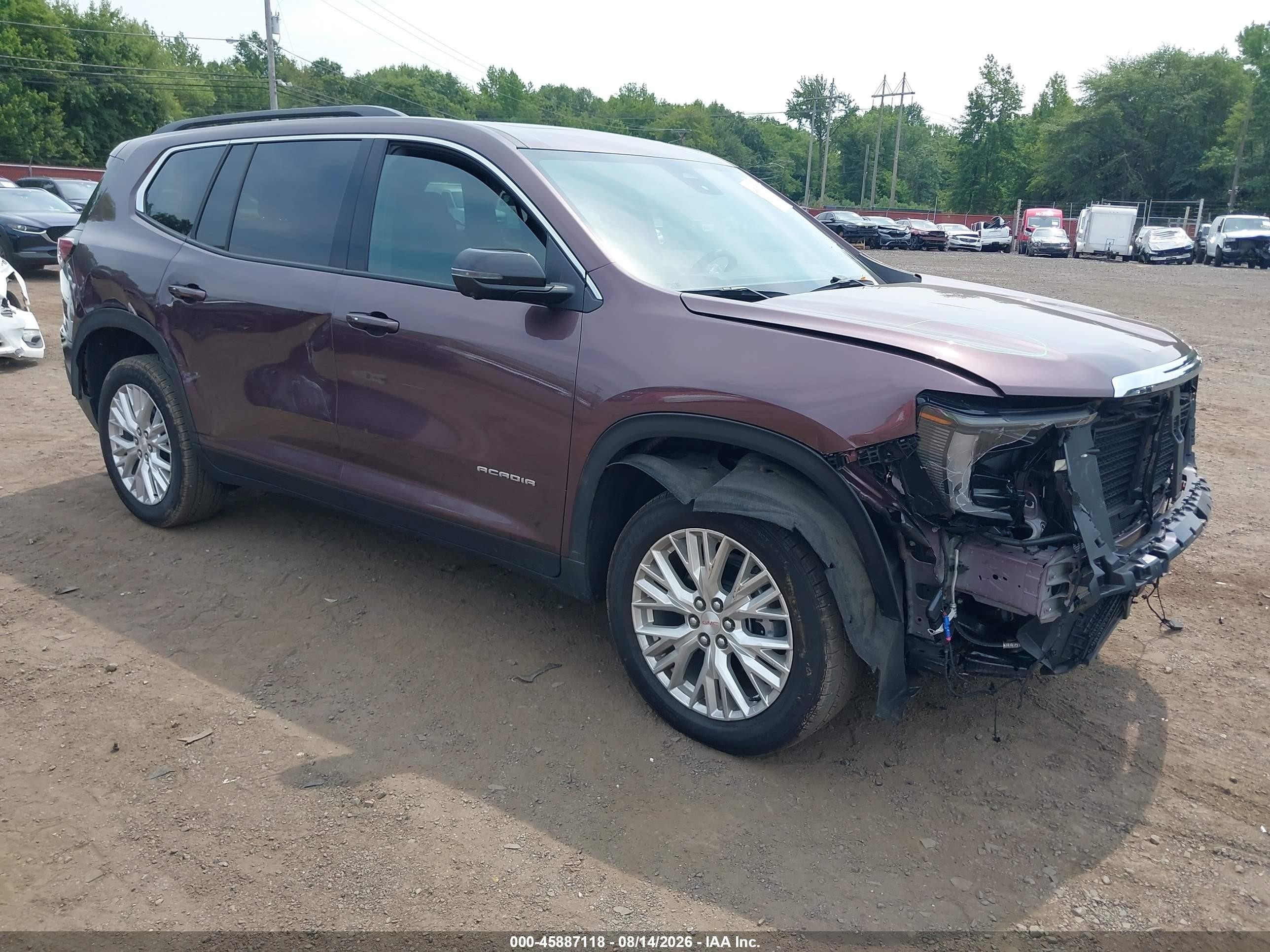 2025 GMC Acadia VIN 1GKENNRSXSJ243308 — IAAI salvage auction photo