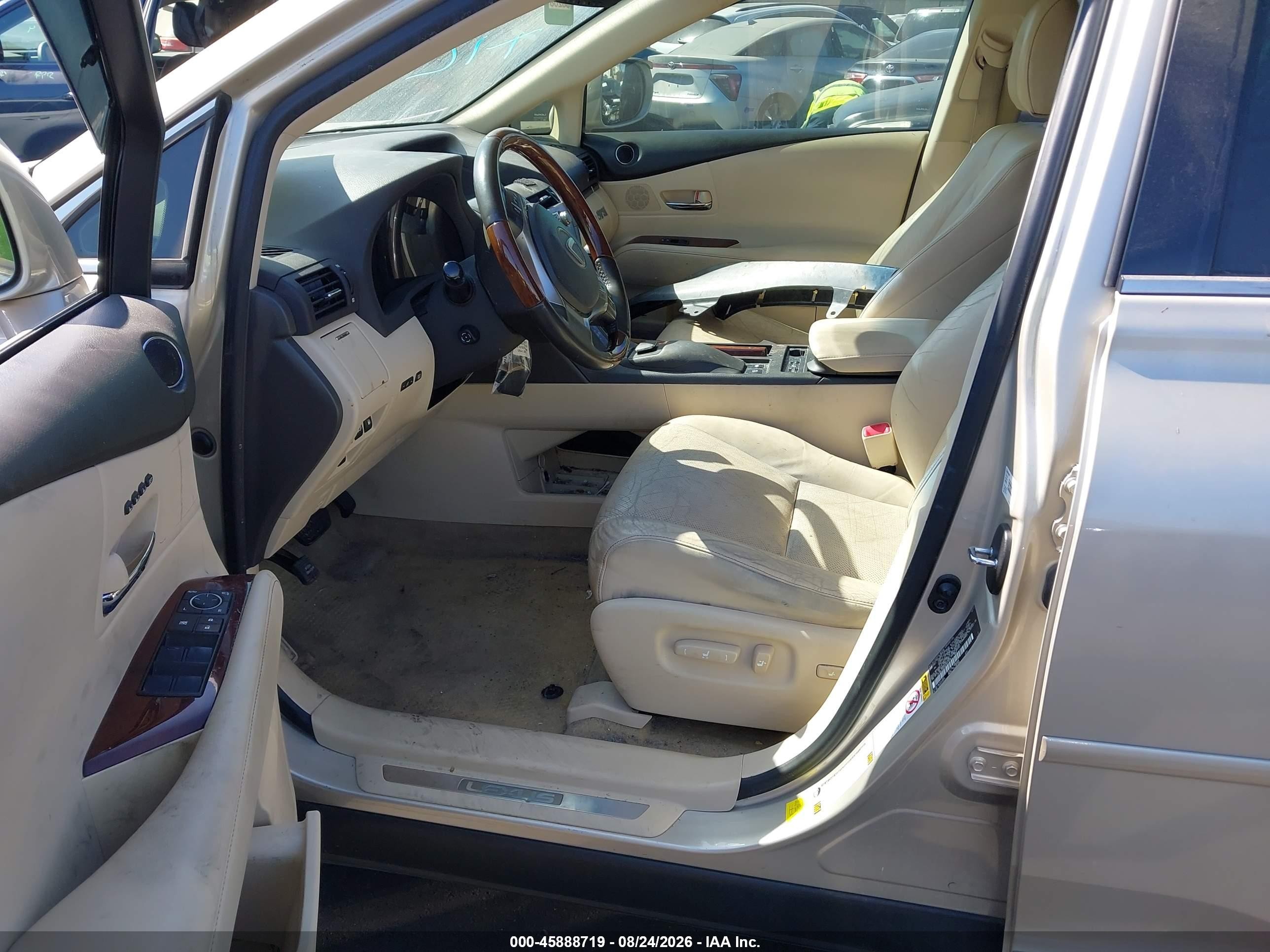 2013 Lexus RX 450h VIN JTJBC1BA0D2057978 IAAI salvage auction — Unknown, Salvage Certificate (California), sold $4,300 on 2026-09-13 (photo 5)